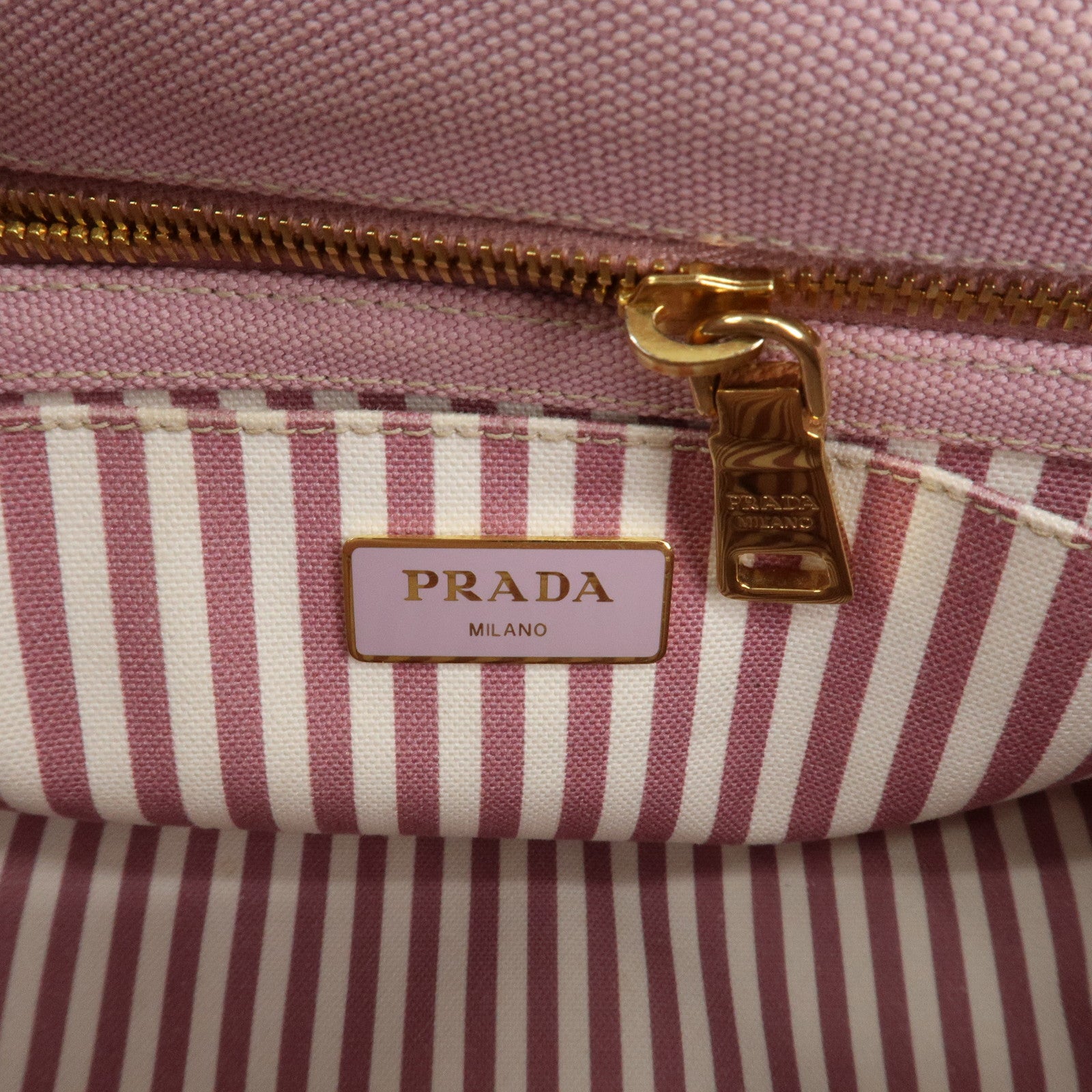 PRADA Canapa Mini Denim Hand Bag Tote Bag Pink 1BG439 Used