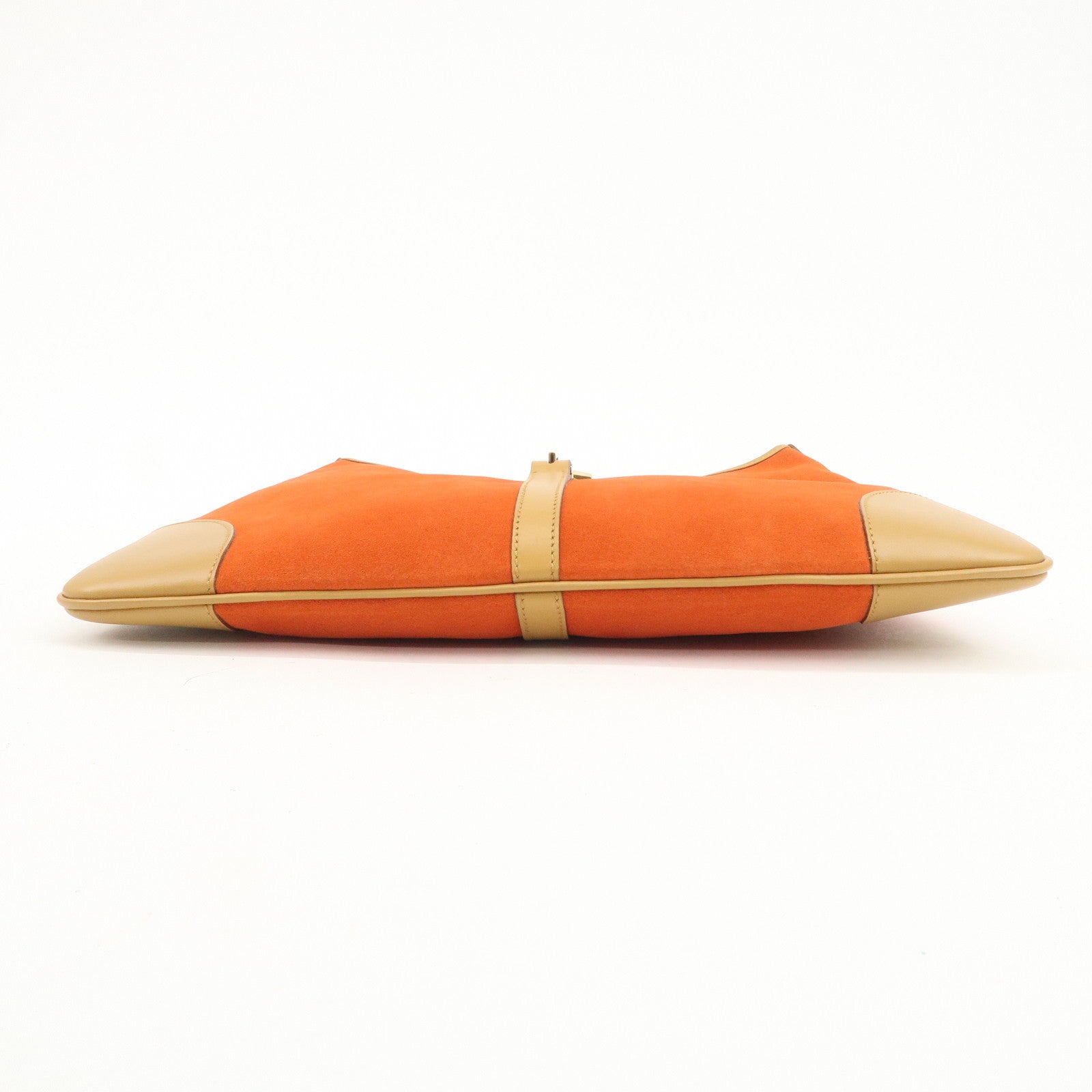 GUCCI Bamboo Suede Leather Shoulder Bag Orange 001・4060・002058