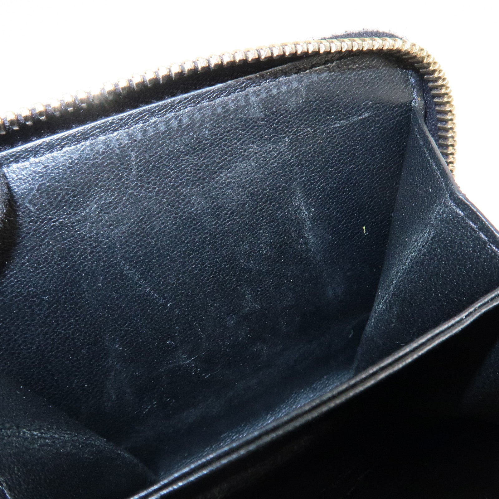 SAINT LAURENT PARIS Coin Case Coin Wallet Leather Black Logo 352906