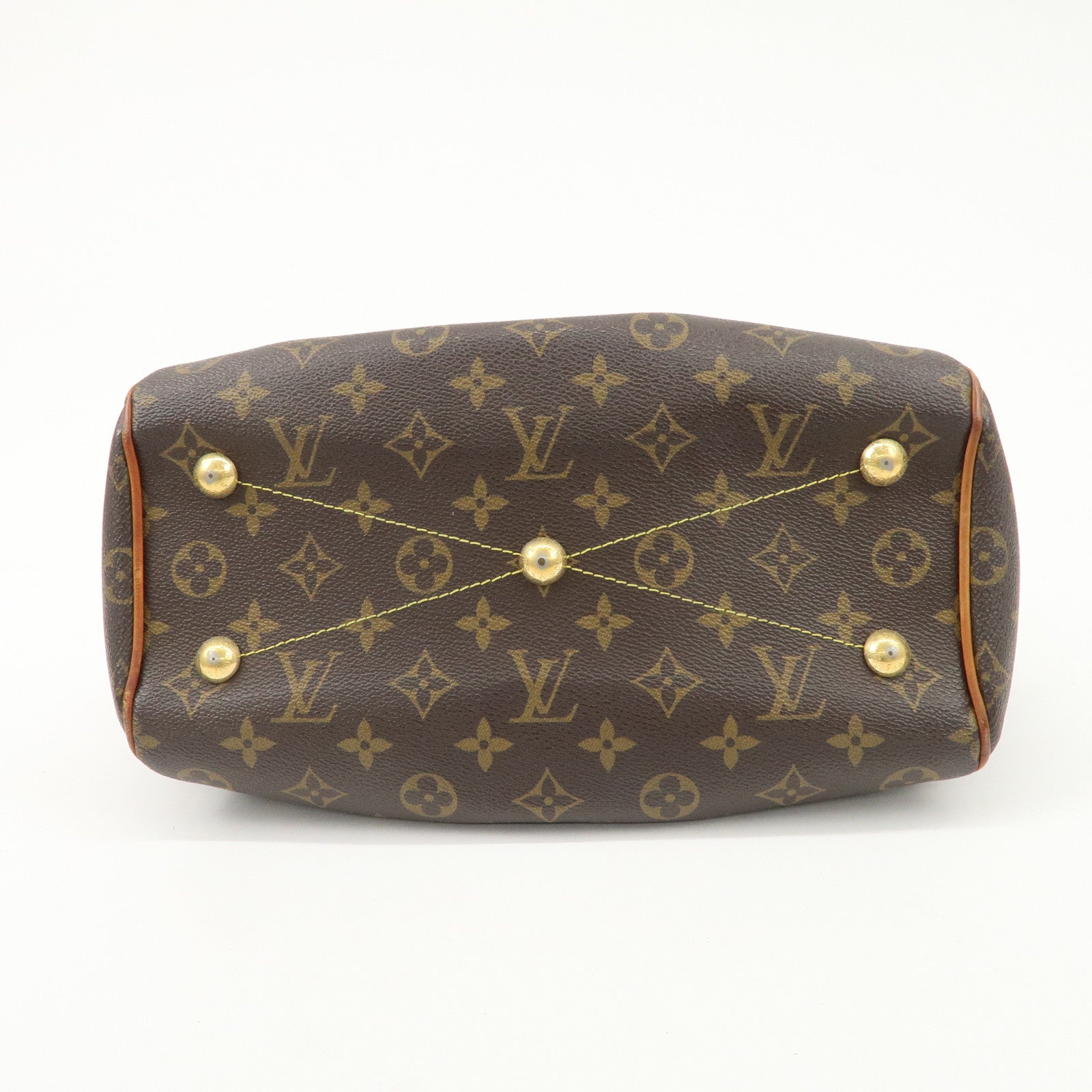 Louis Vuitton Monogram Tivoli PM Hand Bag Brown M40143 Used