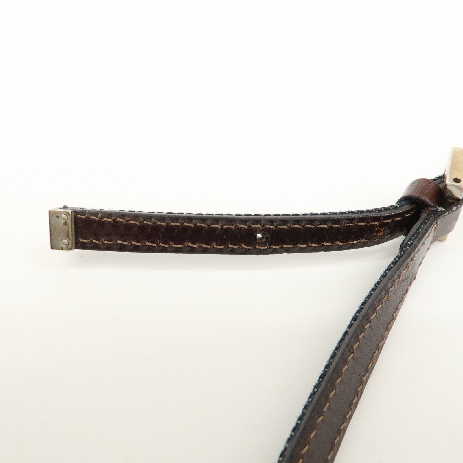 FENDI Denim Shoulder Bag Hand Bag Navy 26736