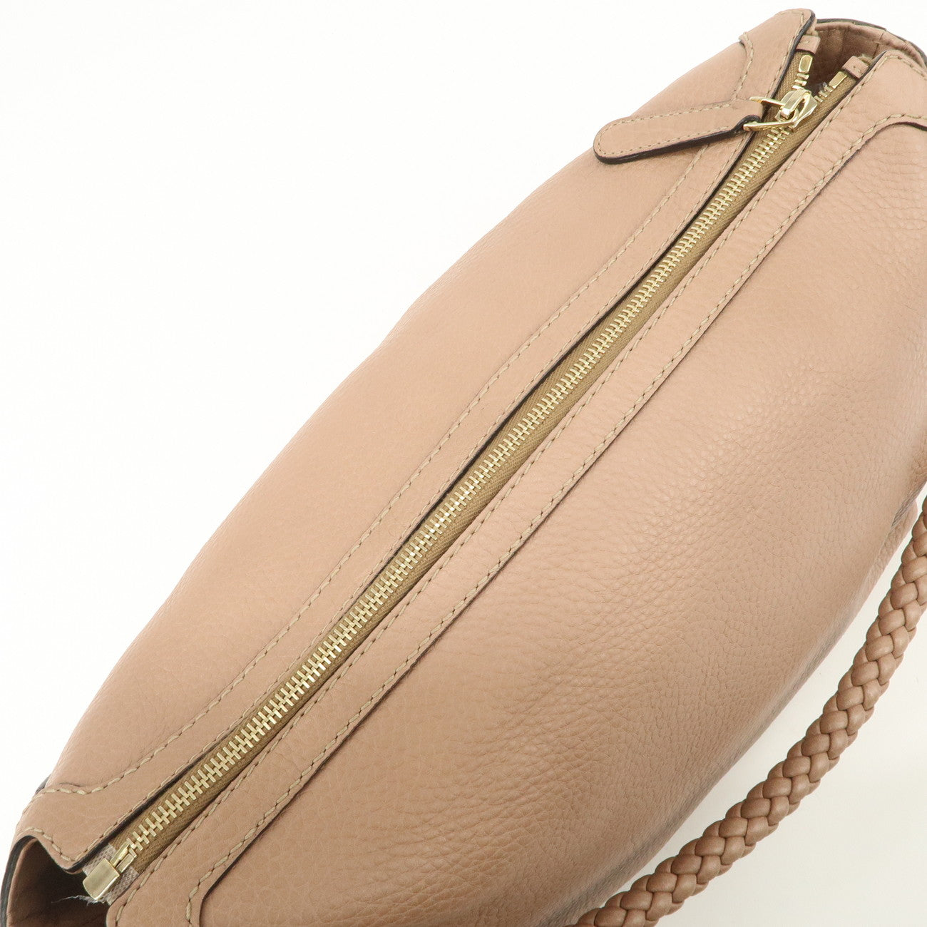 GUCCI Bamboo Leather Shoulder Bag Hand Bag Pink Gold 269949