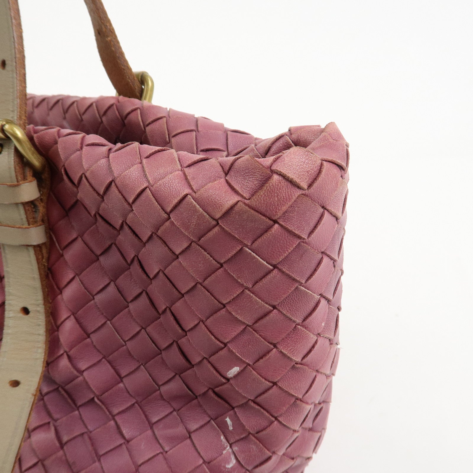 BOTTEGA VENETA Intrecciato Leather Tote Bag Hand Bag Purple