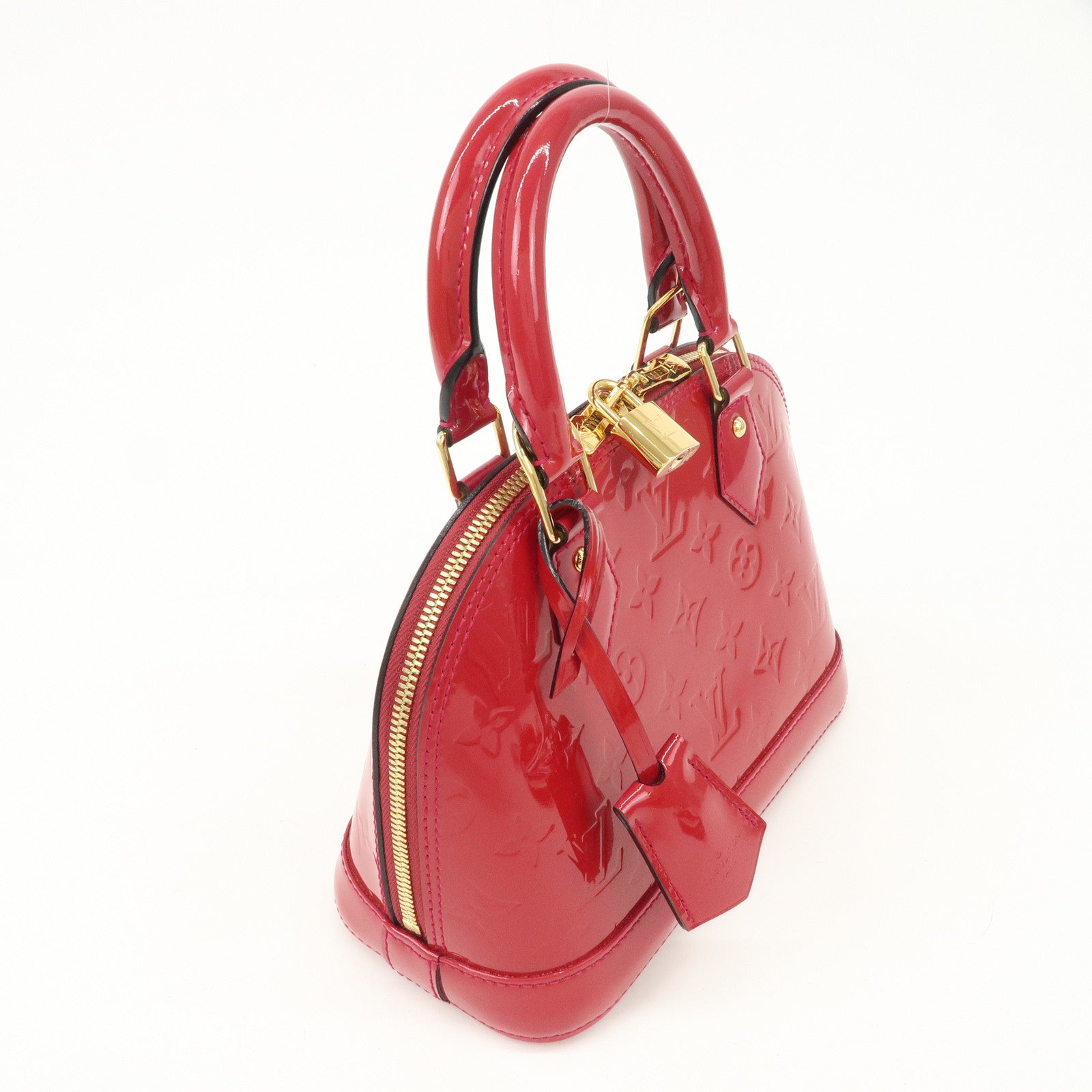 Louis Vuitton Monogram Vernis Leather Alma BB 2Way Bag Rouge M91698