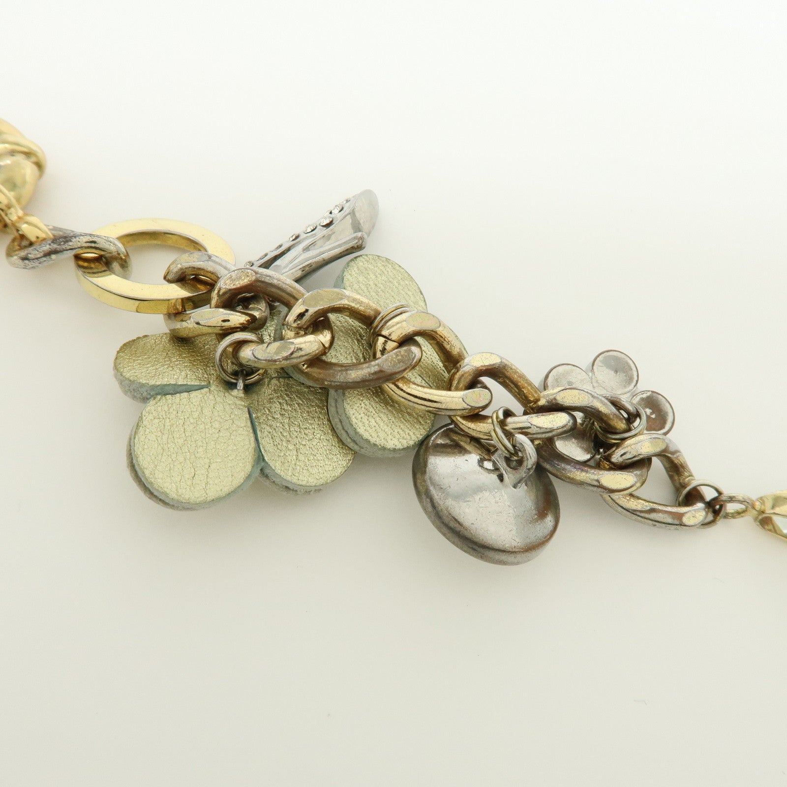 ANTEPRIMA Set of 4 PVC Wire Hand Bag Pouch Bag Charm Silver Gold