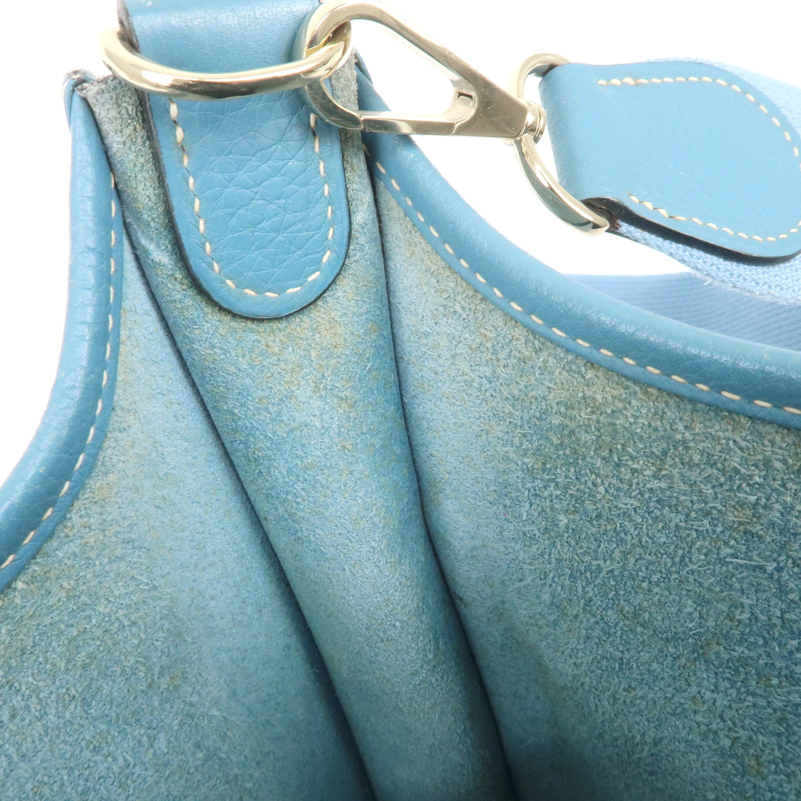 HERMES Taurillon Clemence Canvas Evelyne 3PM L Stamped Shoulder Bag