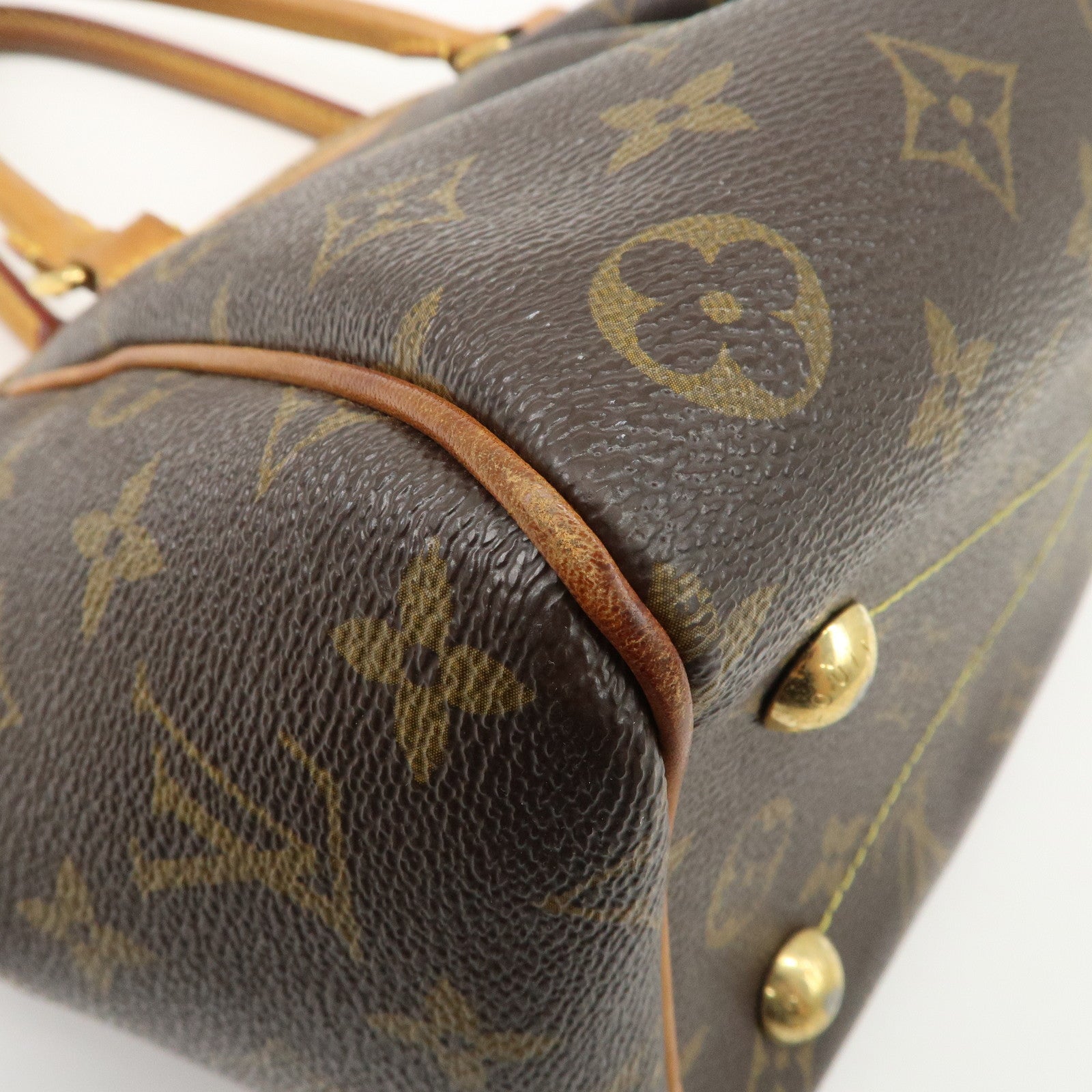 Louis Vuitton Monogram Tivoli PM Hand Bag Brown M40143 Used