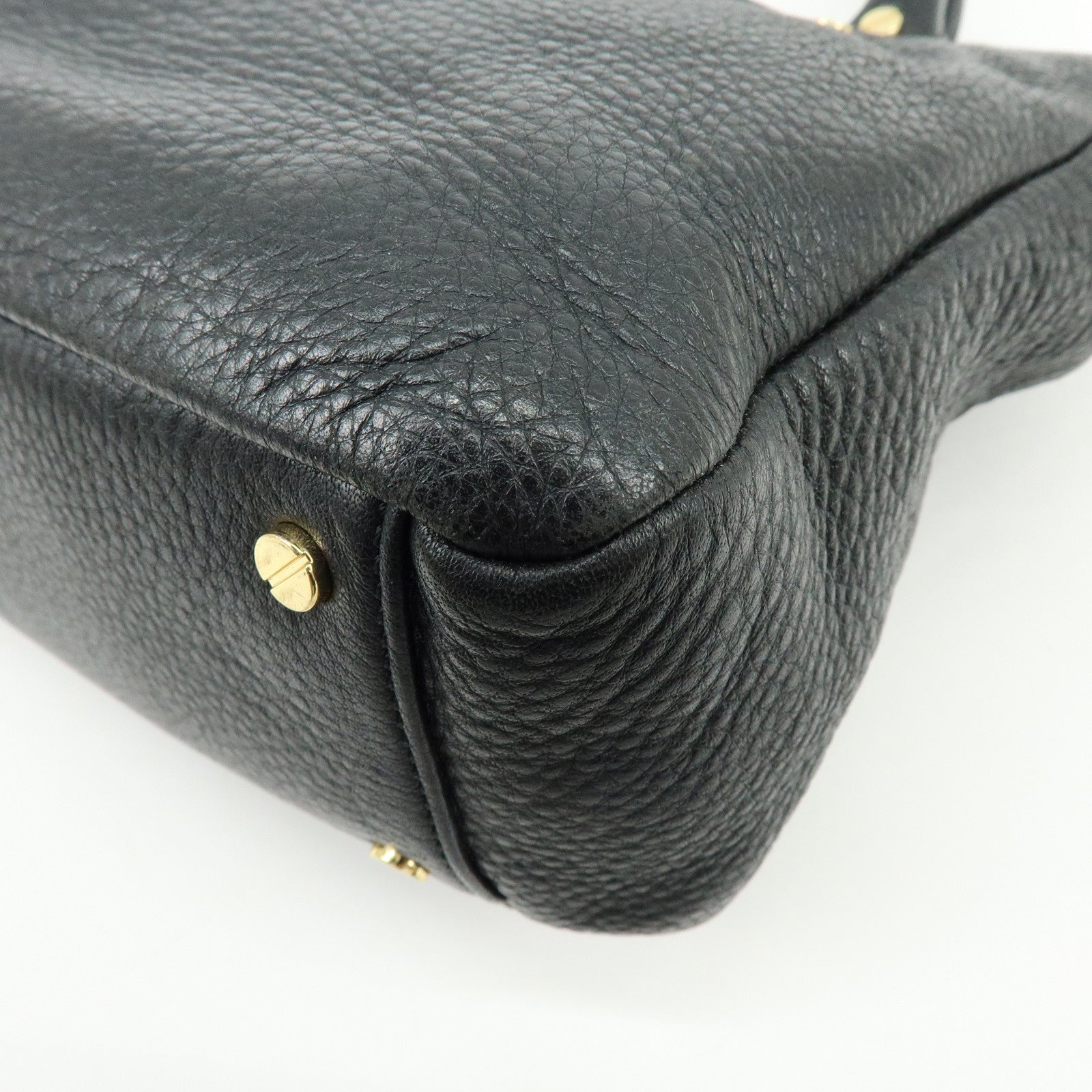 TORY BURCH Double T Leather 2Way Bag Hand Bag Shoulder Bag Black