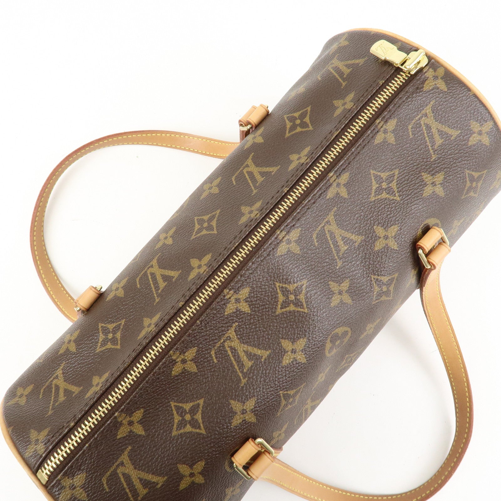 Louis Vuitton Monogram Papillon 30 Hand Bag Brown M51385