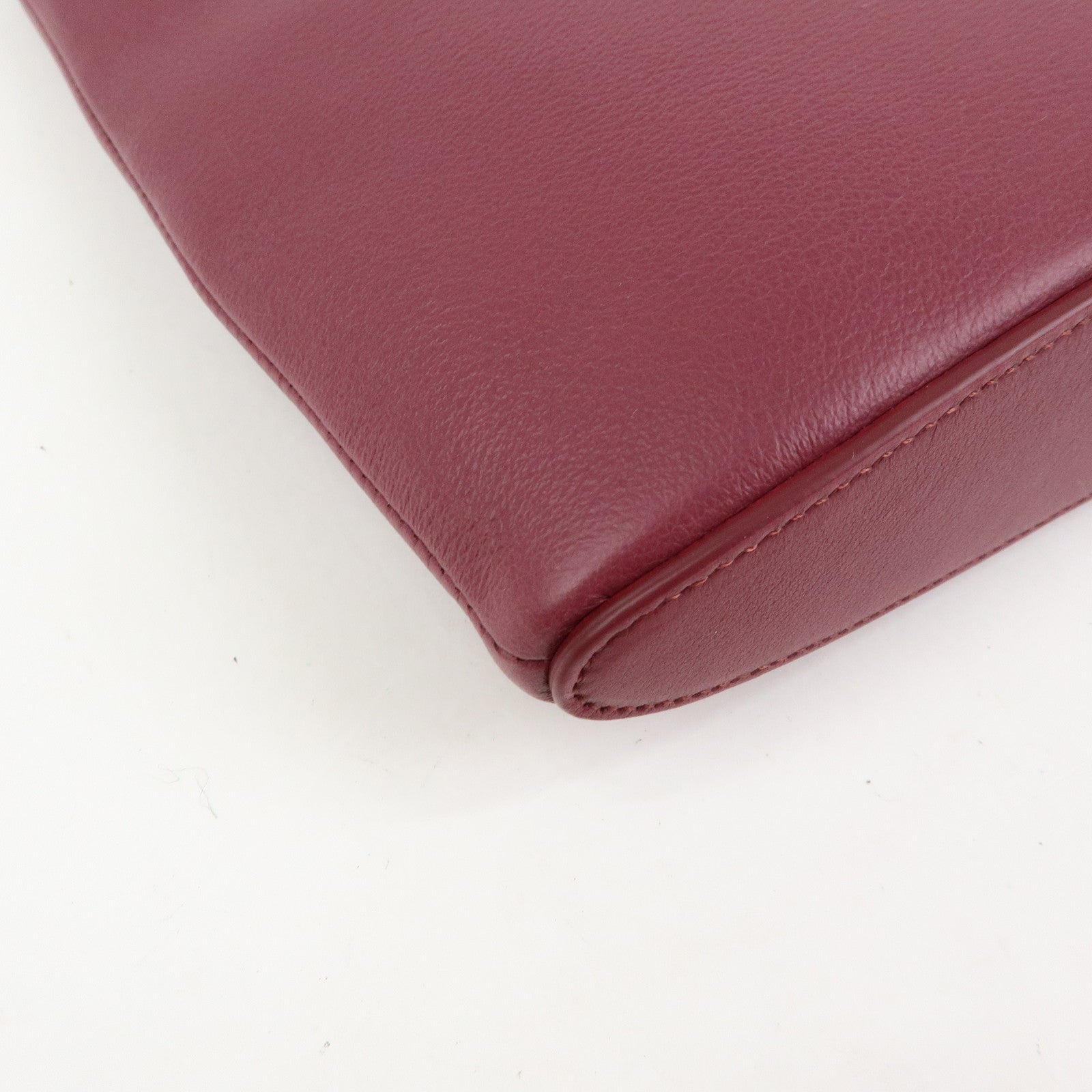 LOEWE Nappa Leather Clutch Bag Pouch Purple