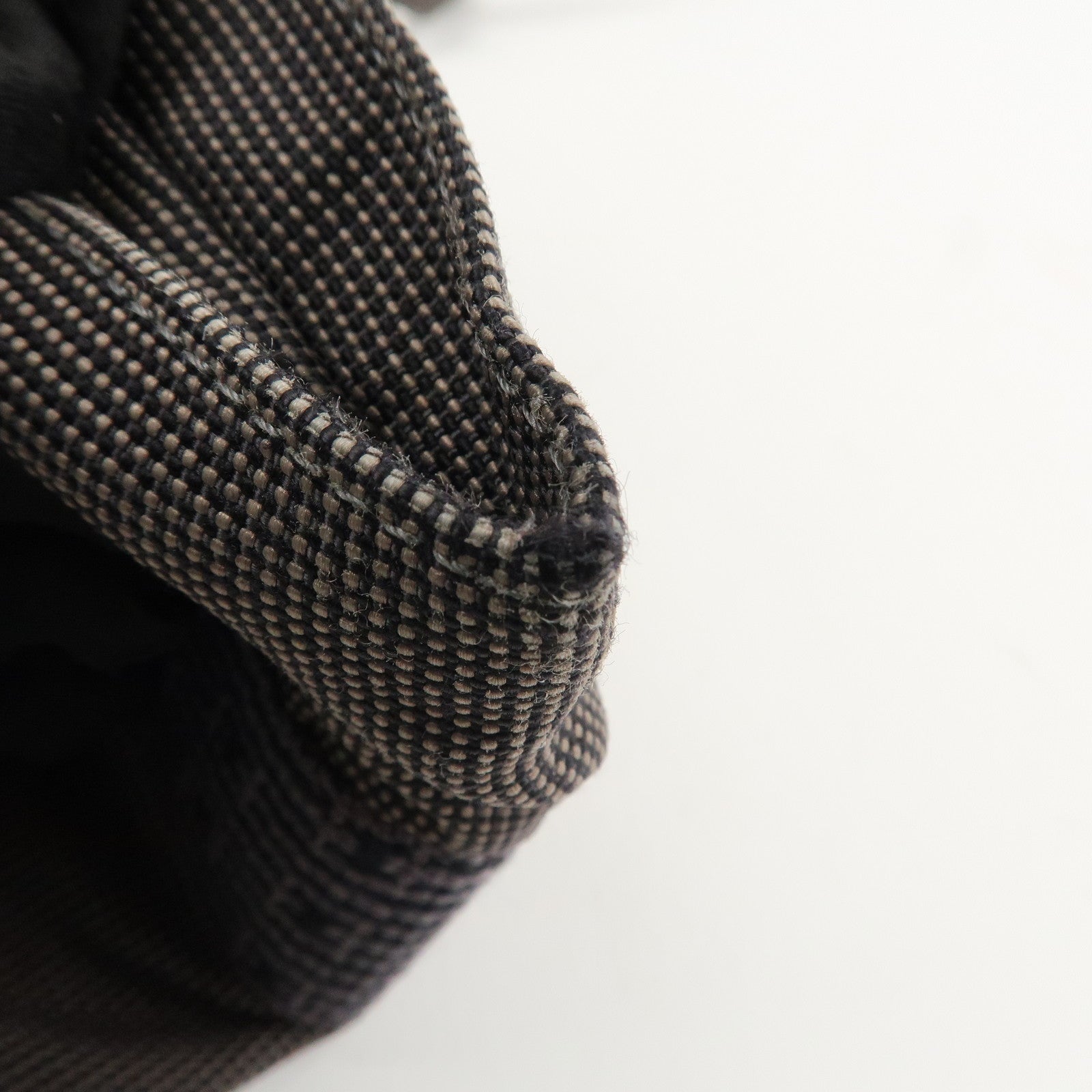 HERMES Her Line Canvas Omenito Shoulder Bag Crossbody Bag Gray Used