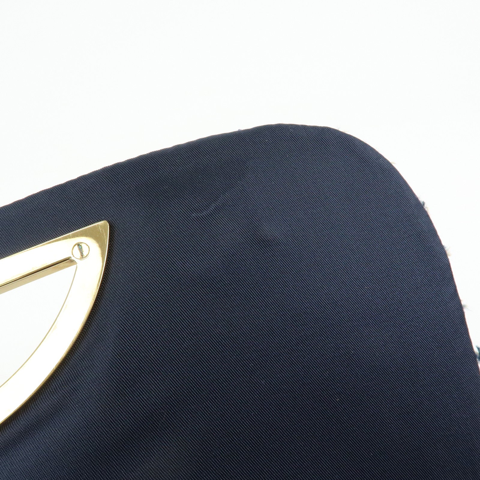 Christian Dior Maris Pearl Denim Patent Leather Shoulder Hand Bag