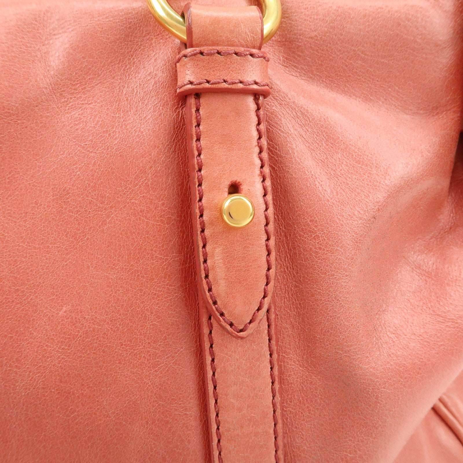MIU MIU Leather Ribbon 2Way Shoulder Bag Hand Bag Pink RT0365