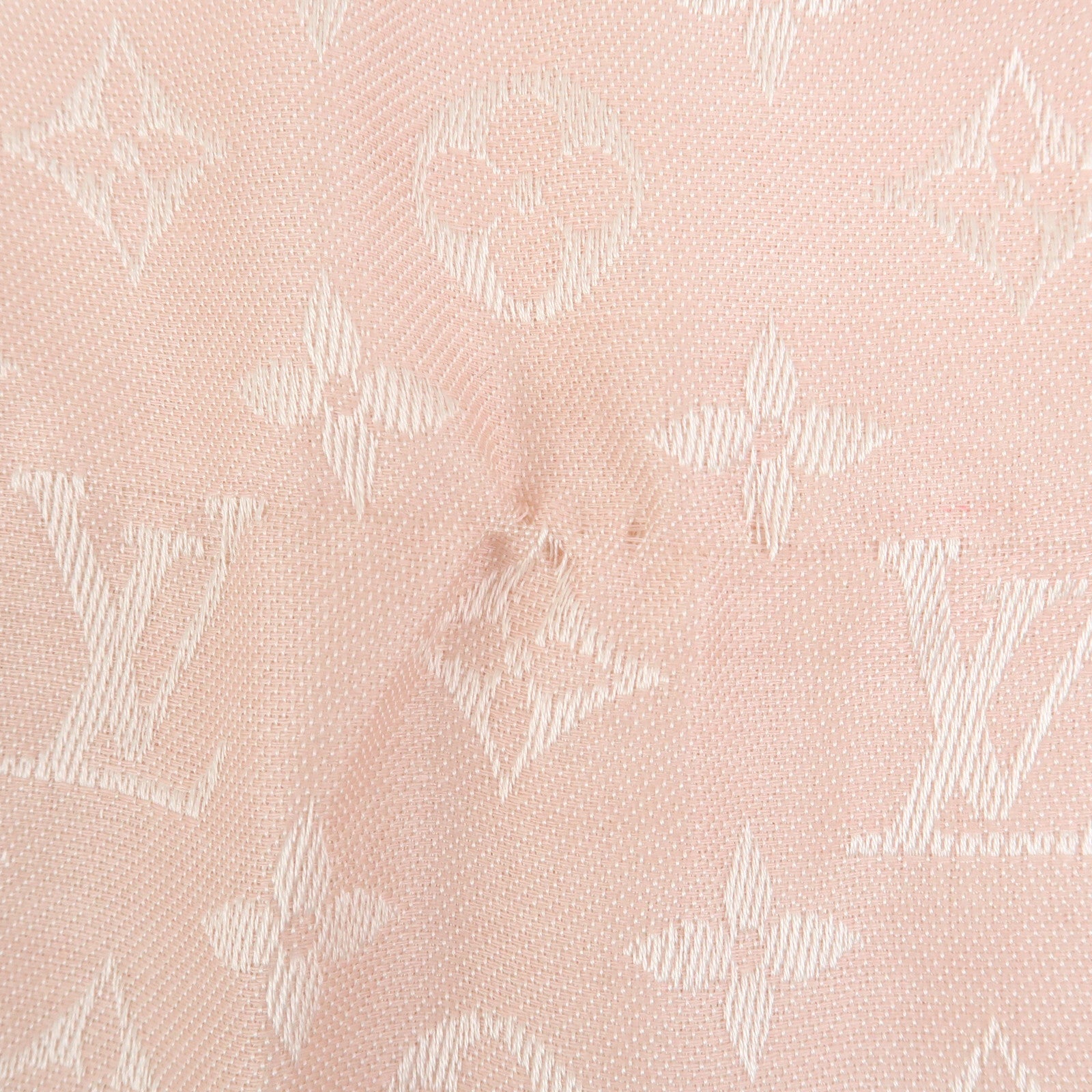Louis Vuitton Monogram Silk Wook Shawl Scarf Rose Pink M72046