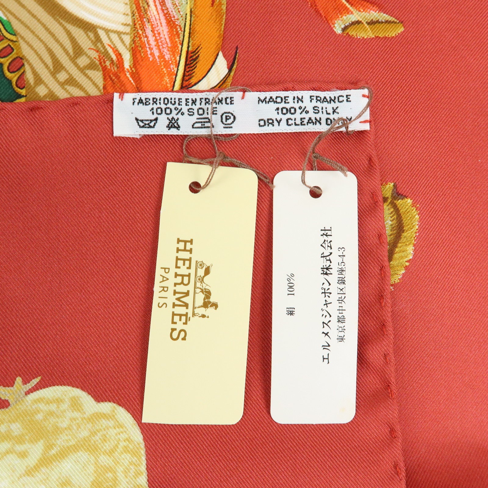 HERMES Carre 90 Silk 100% Scarf COUVEE D HERMES Egg Print Navy Red