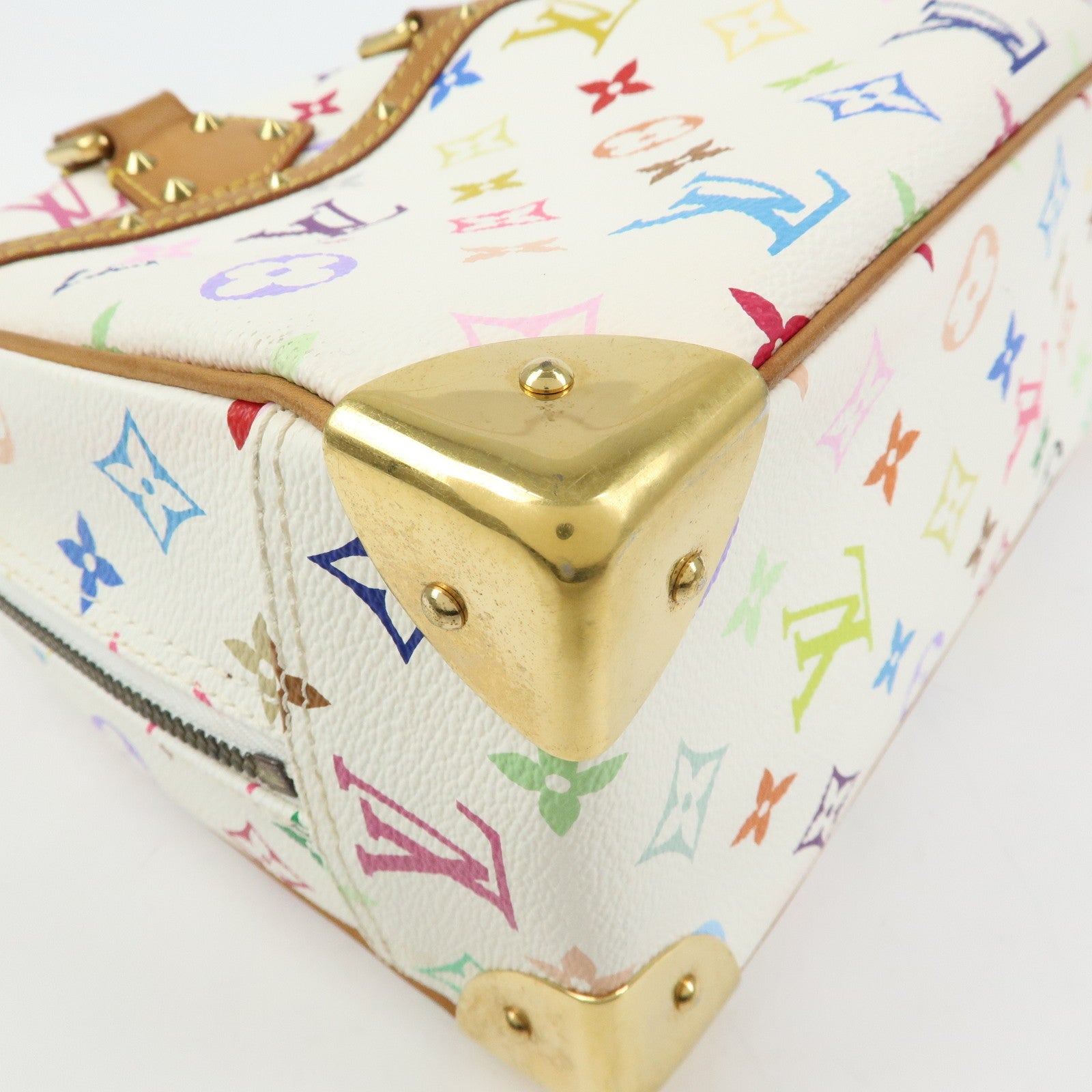 Louis Vuitton Monogram Multicolor Trouville Hand Bag Blanc M92663