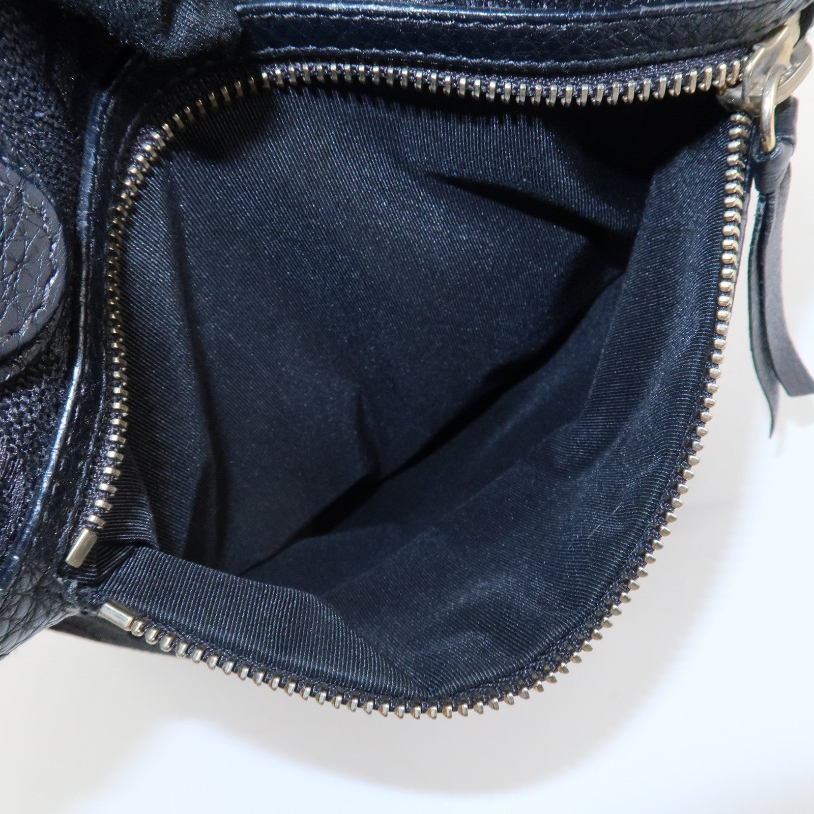 BVLGARI Logo Mania Leather Canvas Tote Bag Hand Bag Black Used