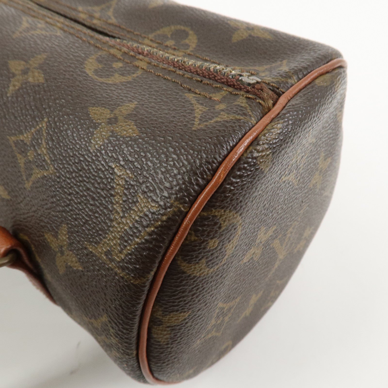 Louis Vuitton Monogram Papillon 26 Hand Bag Old Style Brown M51366