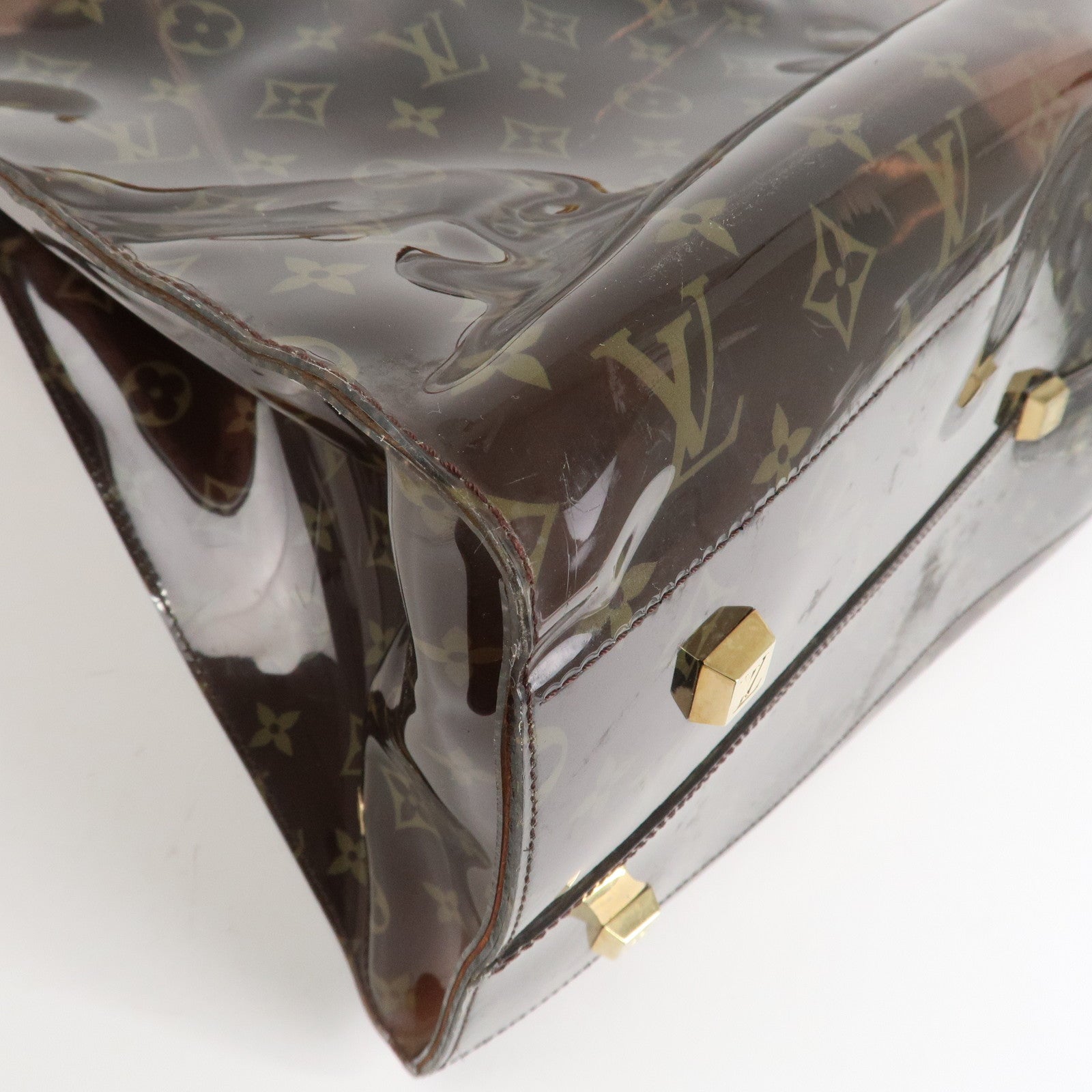 Louis Vuitton Monogram Cabas Cruise Vinyl Tote Bag Brown M50500 Used