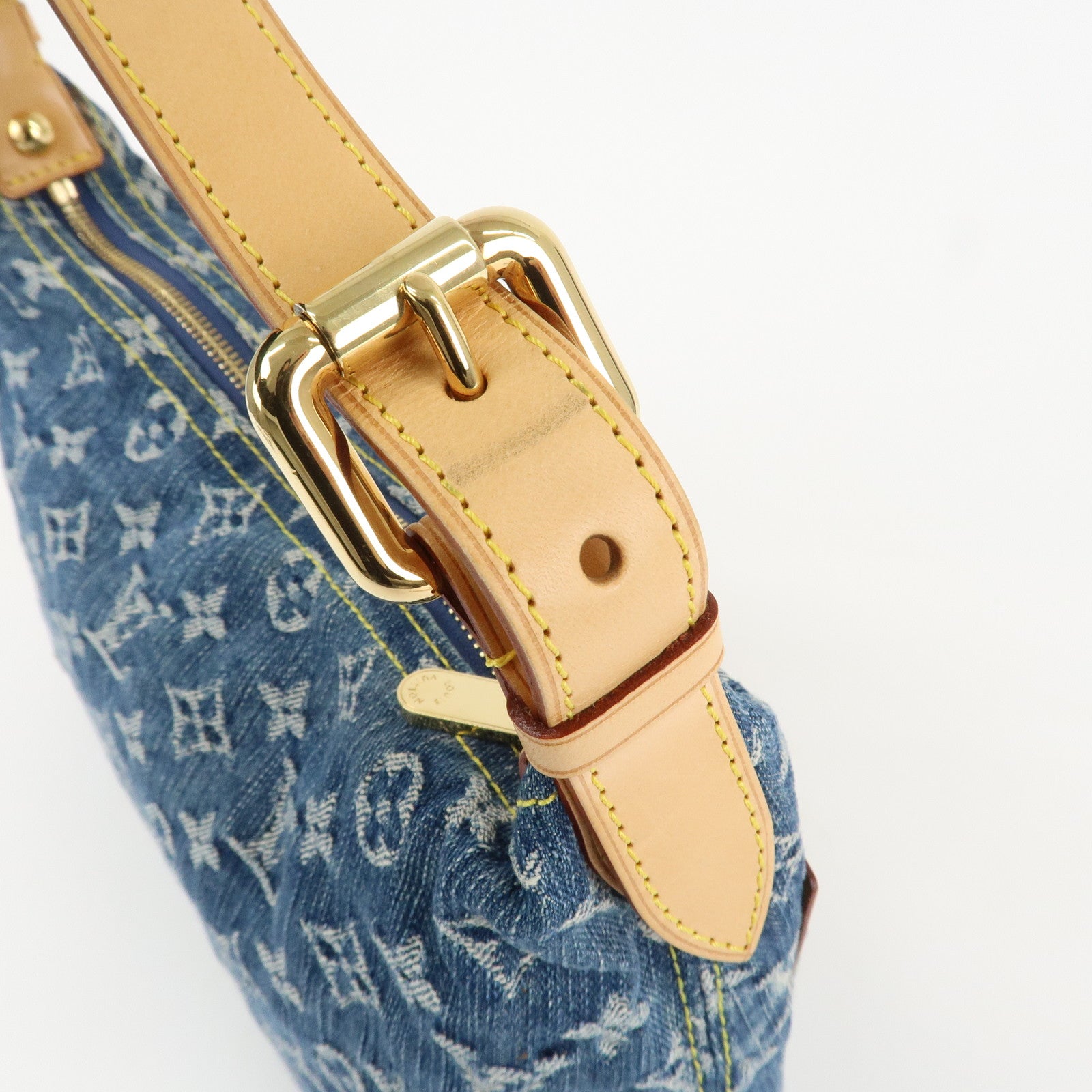 Louis Vuitton Monogram Denim Baggy PM 2Way Bag Shoulder Bag M95049 Used