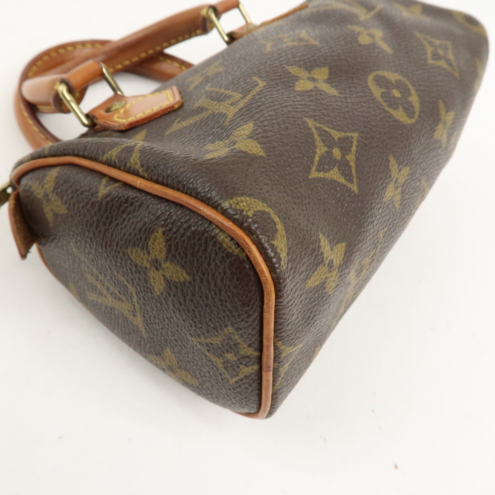 Louis Vuitton Monogram Mini Speedy Hand Bag Brown M41534