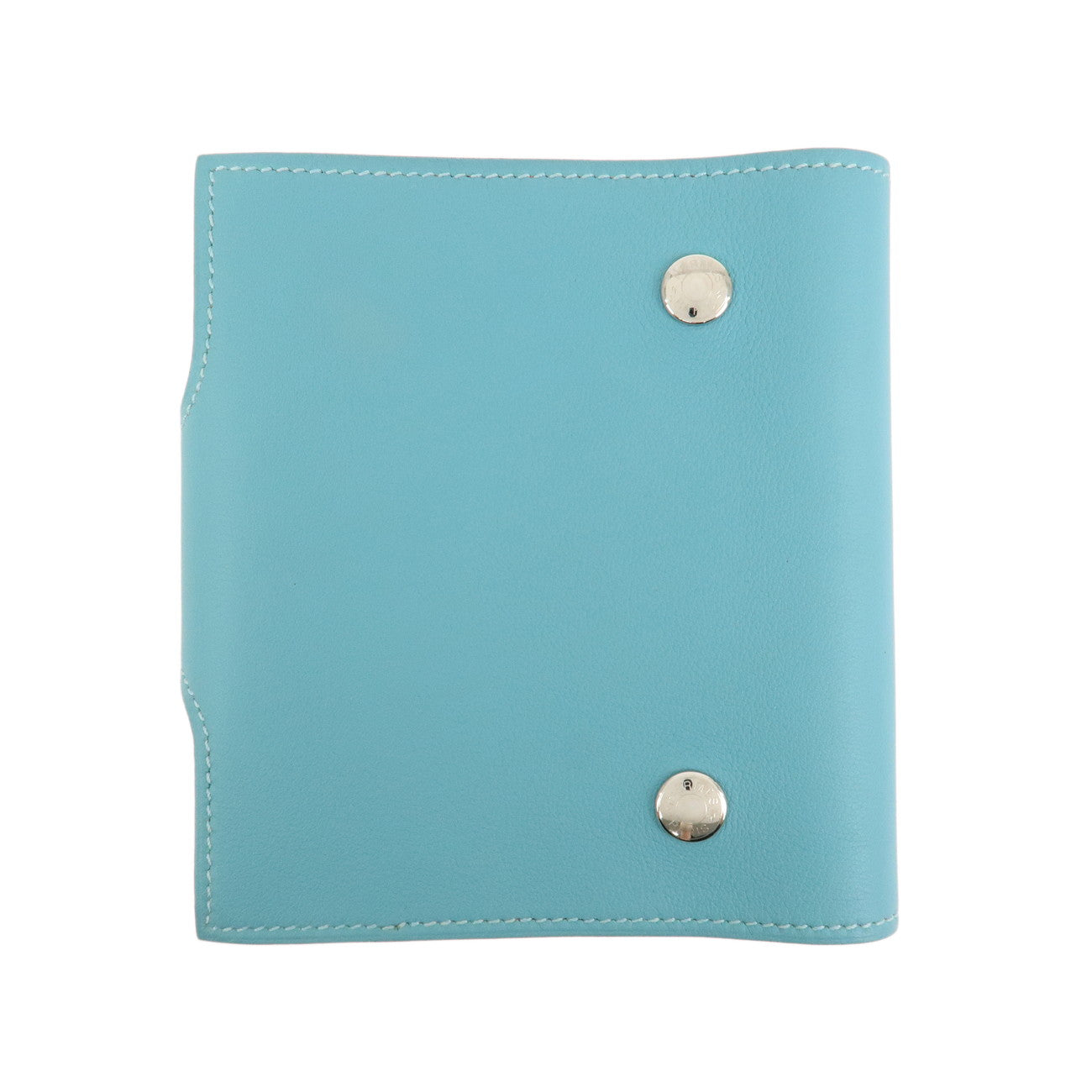 HERMES Ulysse PM Leather Agenda Planner Cover Light Blue Orange