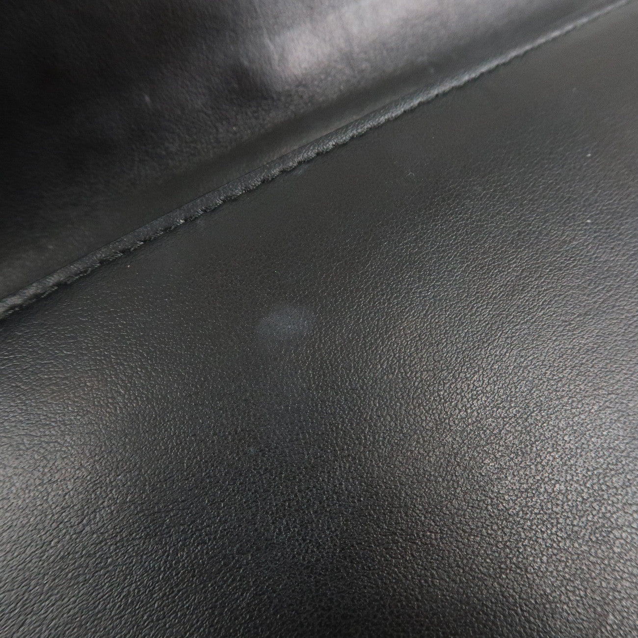 PRADA Leather Studs Chain Wallet Chain Bag Black Used