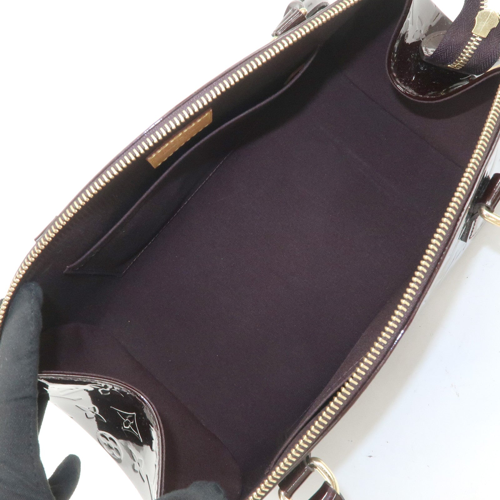 Louis Vuitton Monogram Vernis Leather Sherwood PM Hand Bag M91493