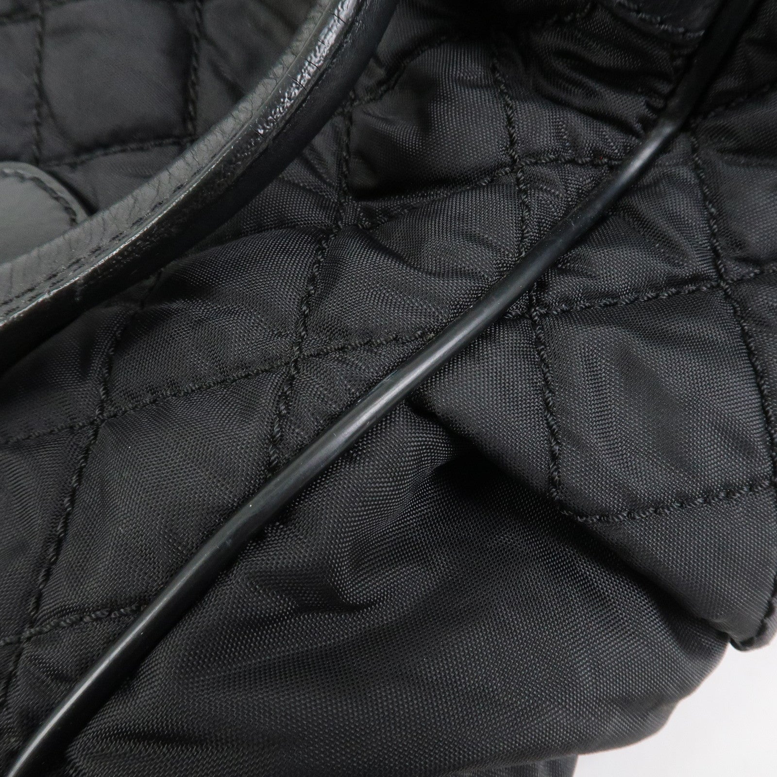 CHANEL Paris New York COCO Mark Nylon Leather Tote Bag Black A33100