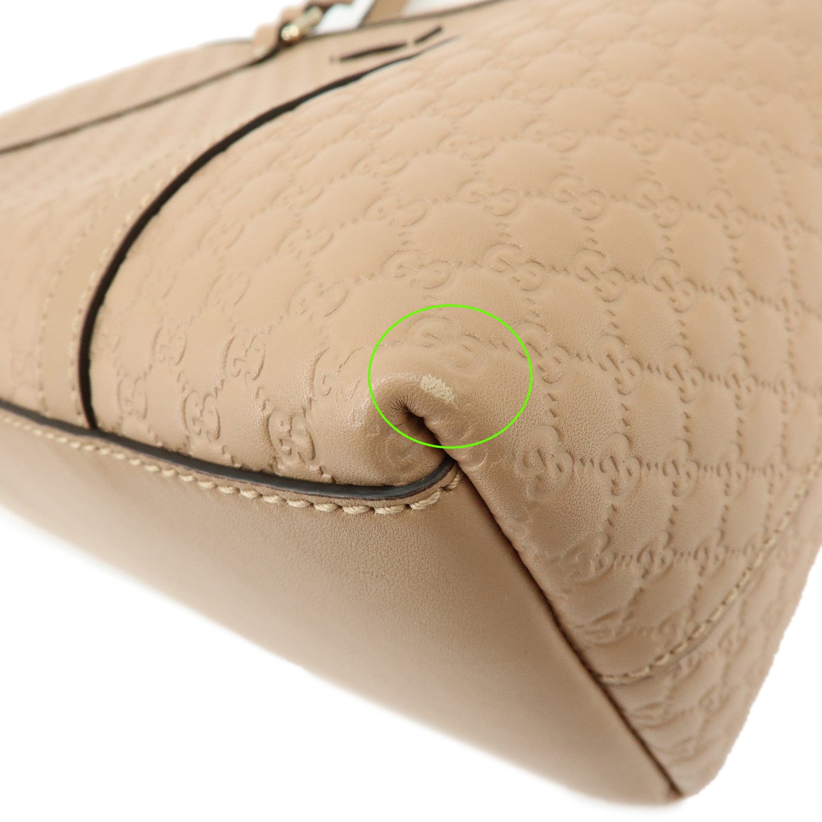 GUCCI Microguccissima Leather 2Way Hand Shoulder Bag Beige 449656
