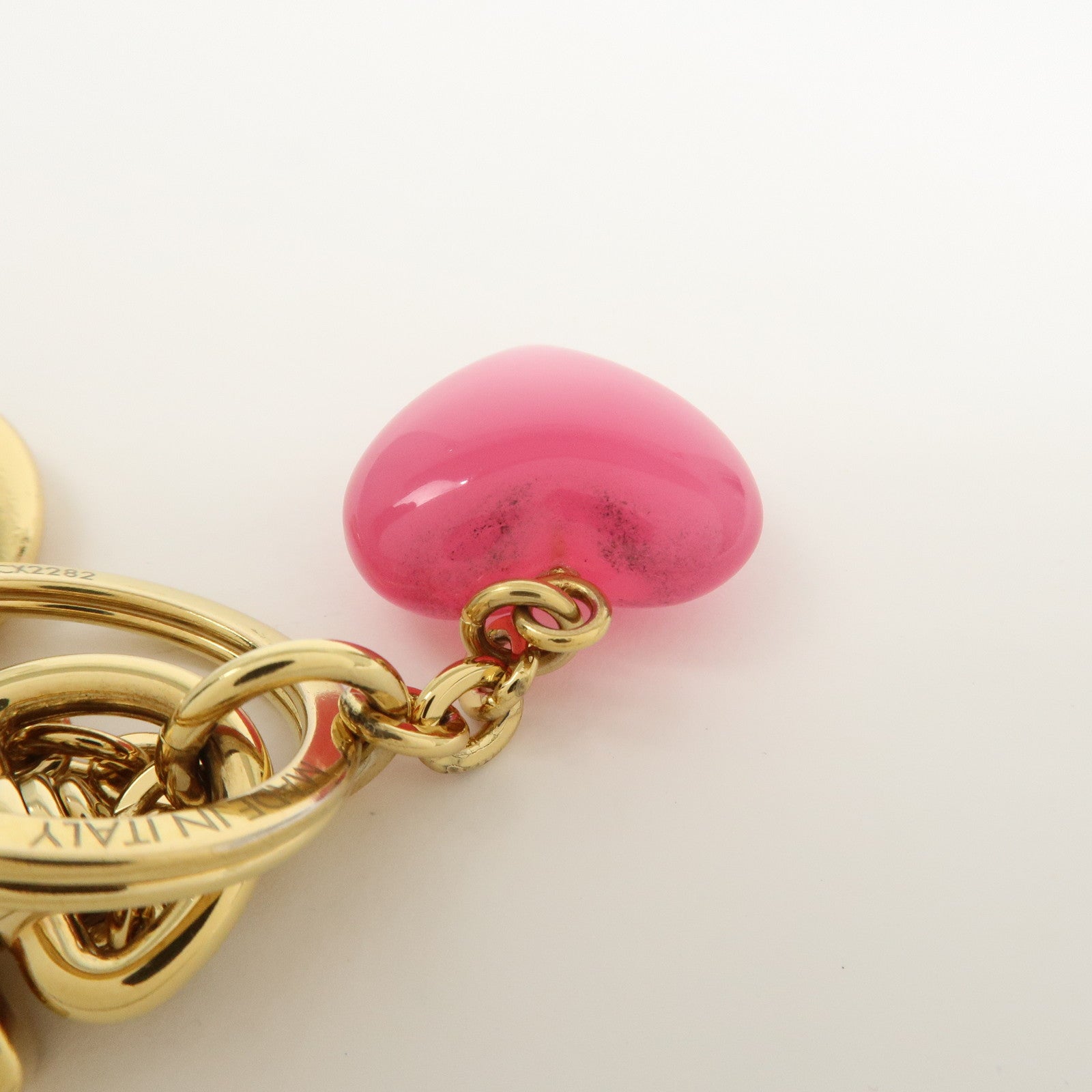 Louis Vuitton Metal Porte Cles LV Enamored Bag Charm Gold M00819