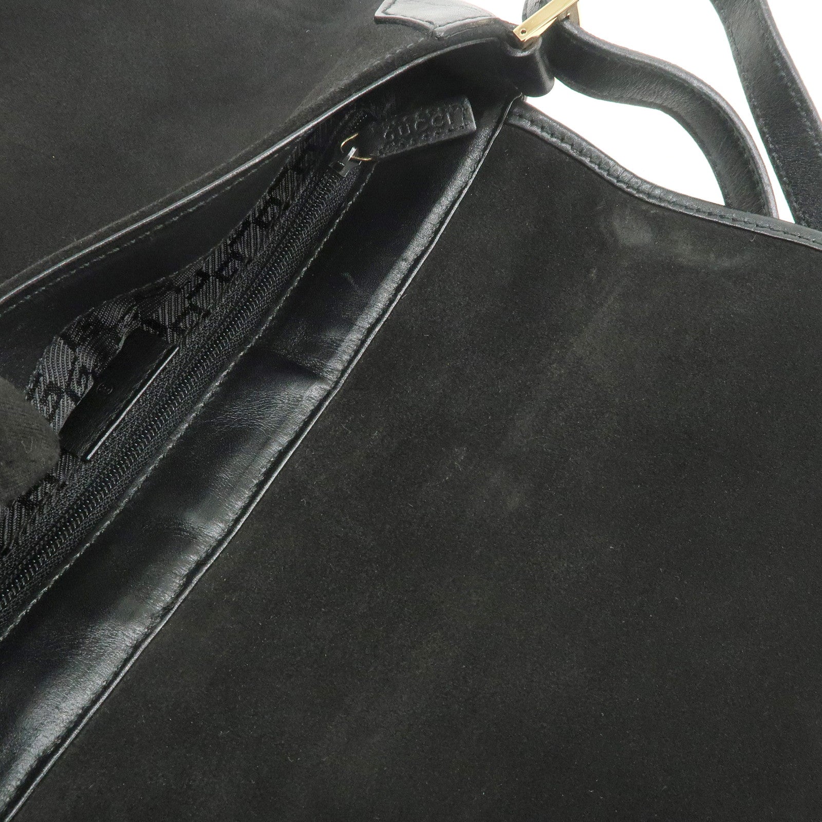 GUCCI Dionysus Suede Leather Shoulder Bag Black 001 4064