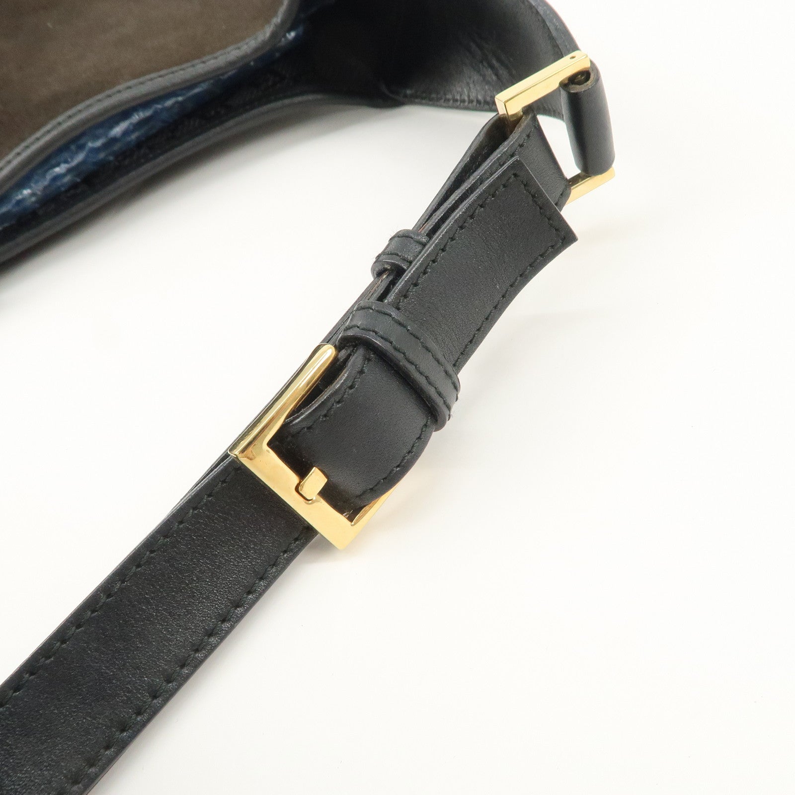 GUCCI Dionysus Suede Leather Shoulder Bag Dark Brown Black 001.4067 Used