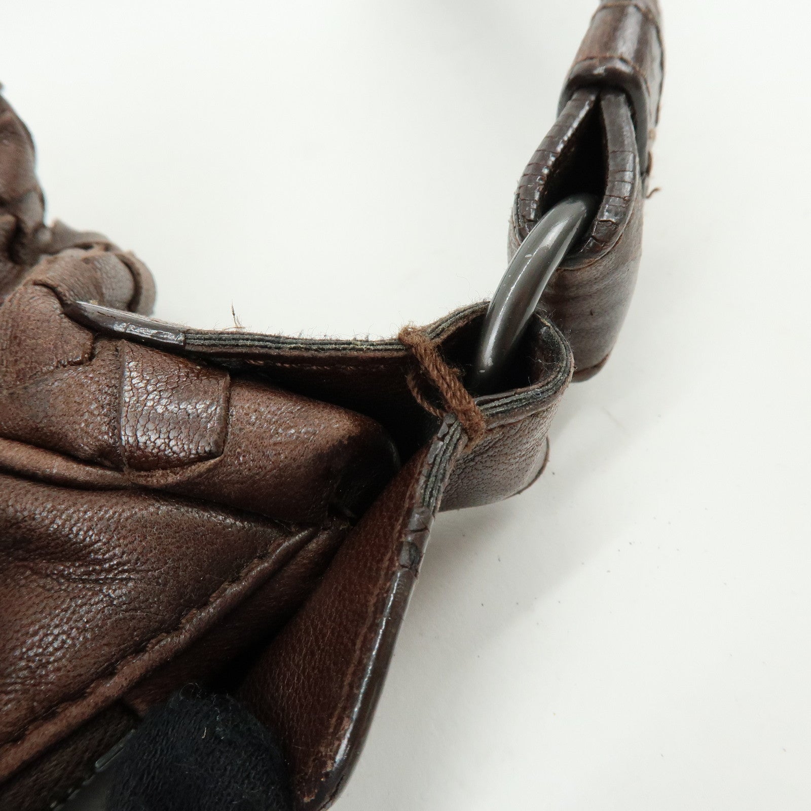 BOTTEGA VENETA Intrecciato Leather Shoulder Crossbody Bag Brown
