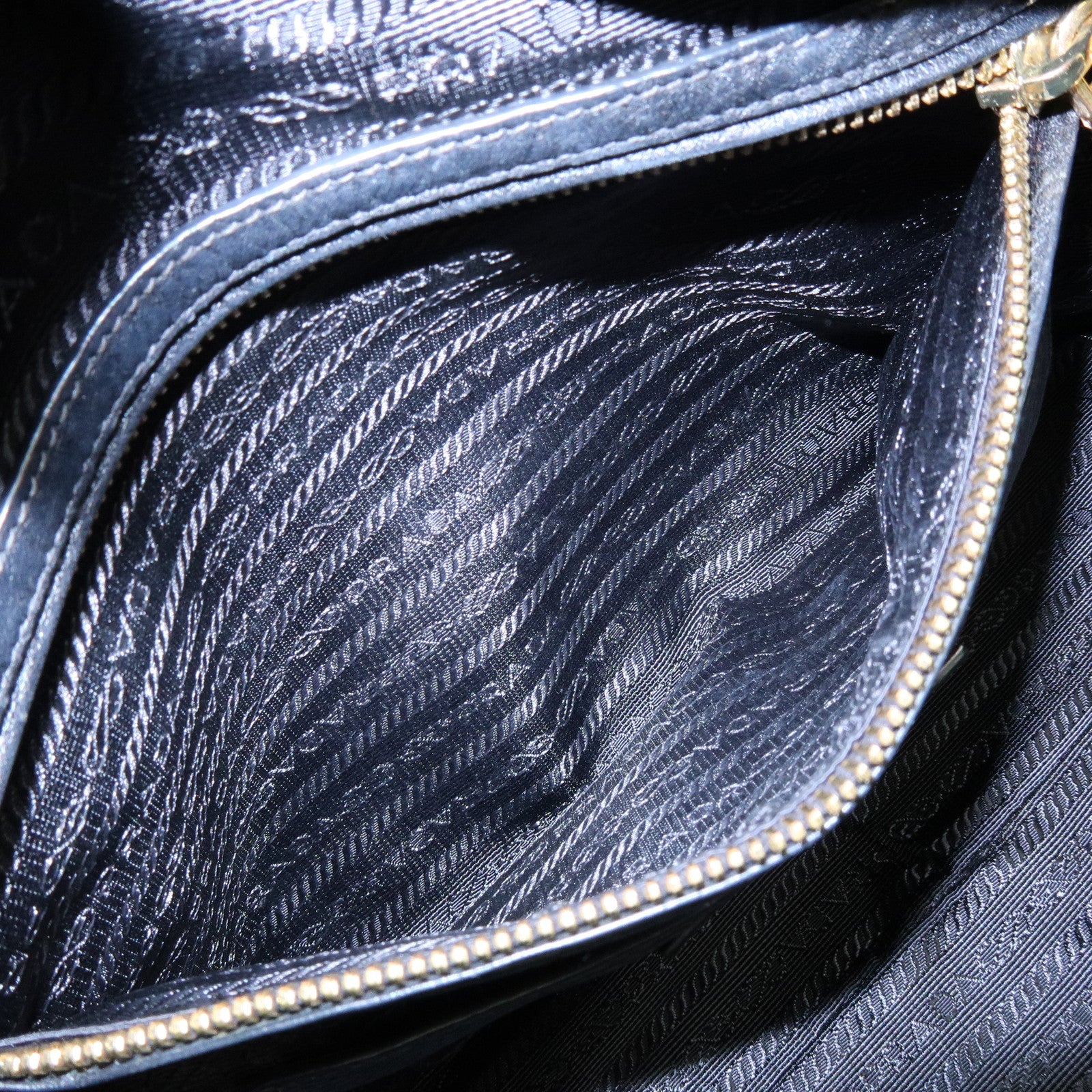 PRADA Logo Leather Boston Bag Shoulder Bag Black B3091M