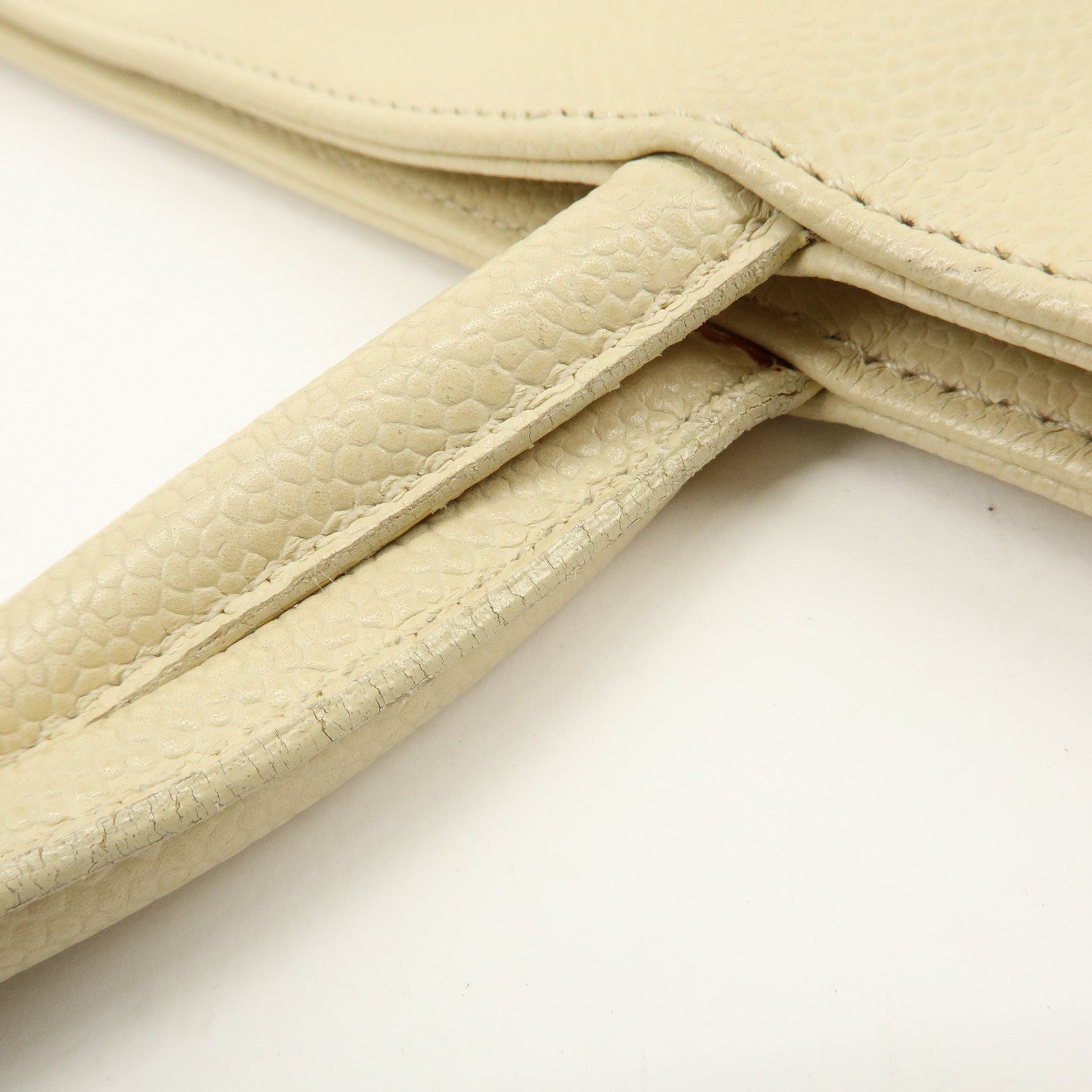 CHANEL COCO Mark Caviarskin Tote Bag Shoulder Bag Ivory