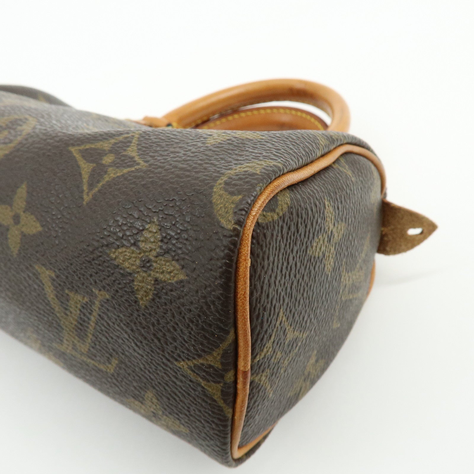 Louis Vuitton Monogram Mini Speedy Hand Bag & Strap Brown M41534