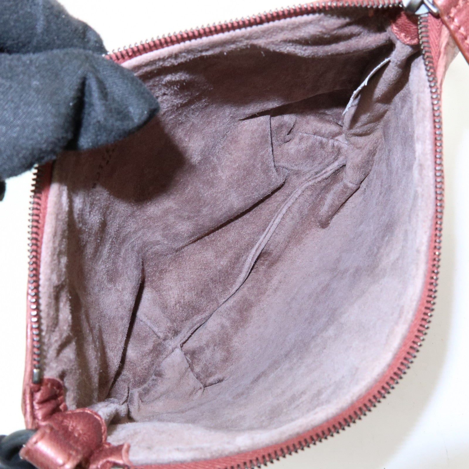 BOTTEGA VENETA Leather Shoulder Bag Metallic Brown 196484