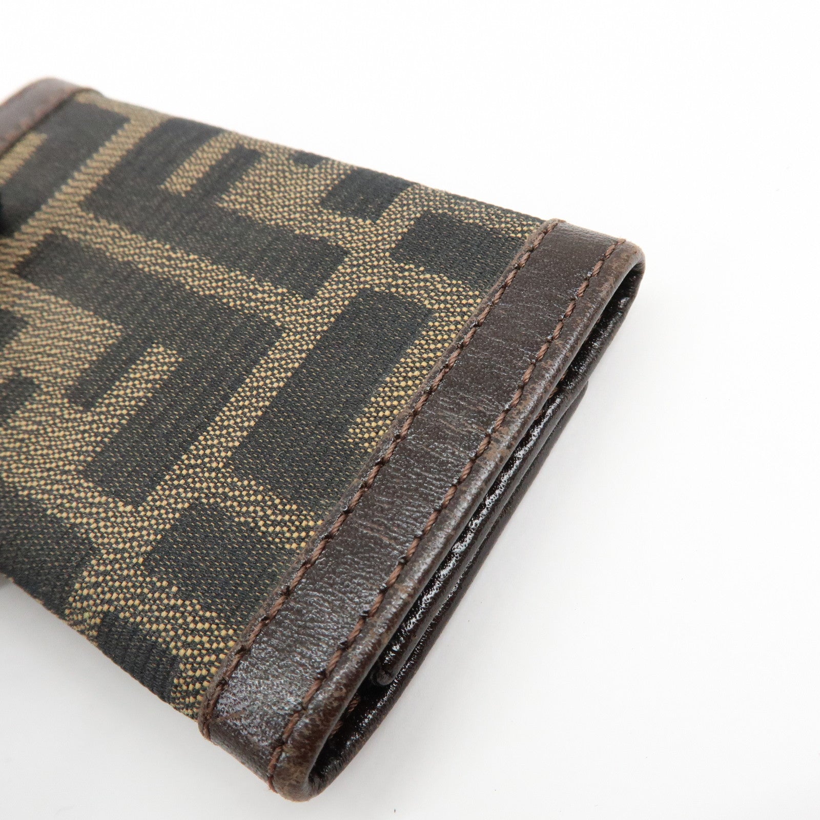 FENDI Zucca Zucchino Set of 3 Key Case Coin Case Brown Black