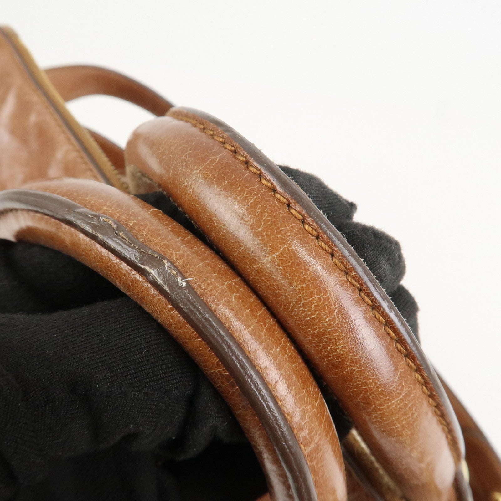 MIU MIU Leather 2Way Ribbon Shoulder Bag Hand Bag Brown RT0365