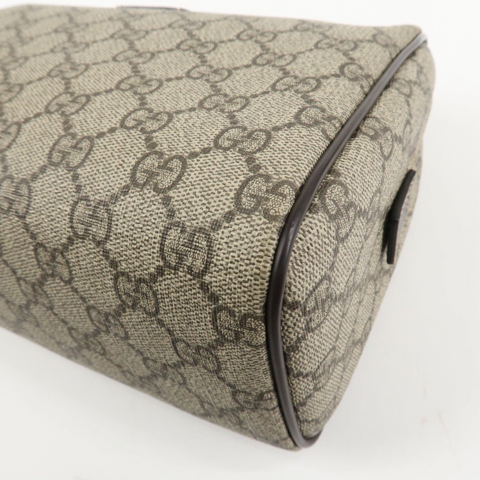 GUCCI GG Supreme Leather Clutch Bag Pouch Beige 189818 Used