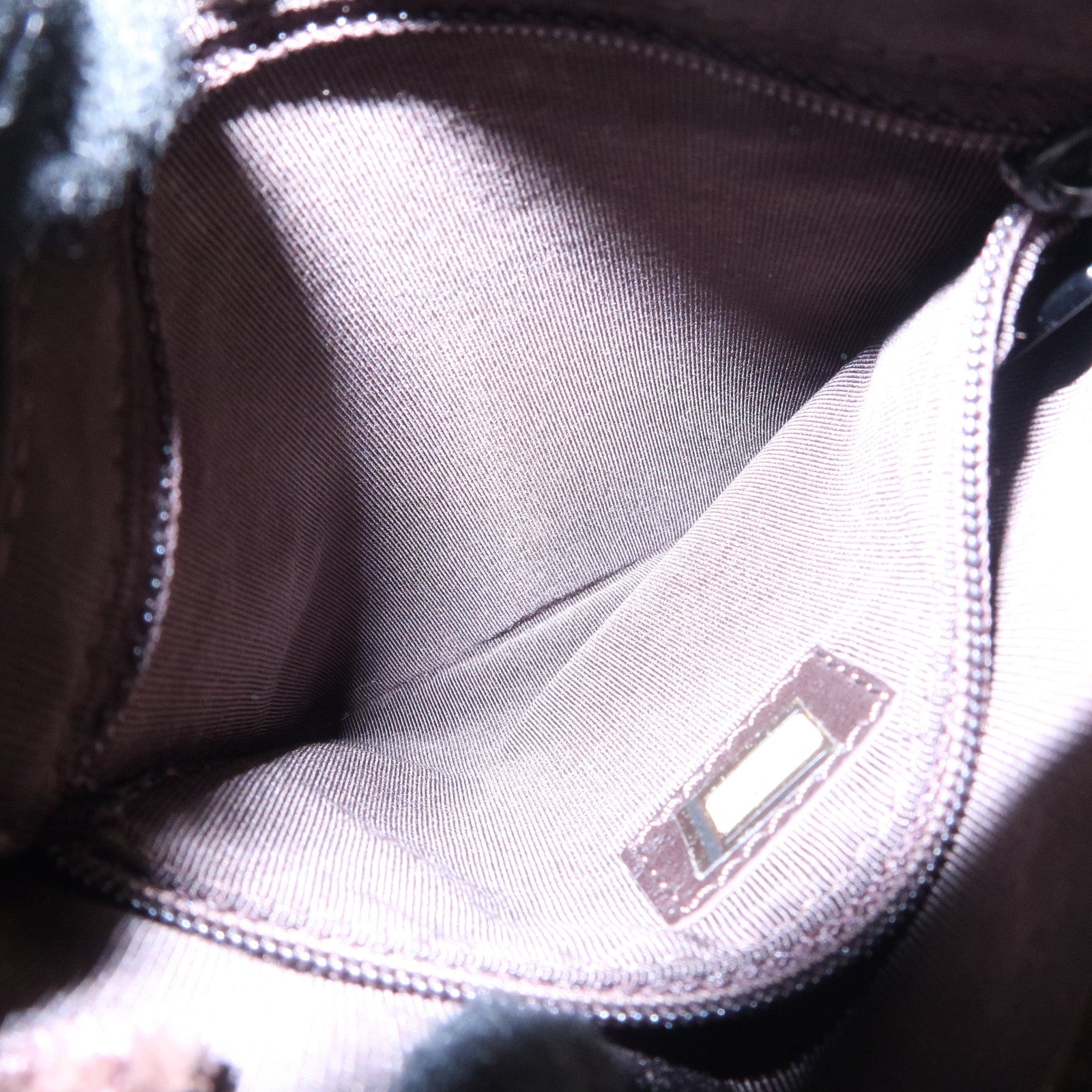 CHANEL Suede Shoulder Bag Crossbody Bag Dark Brown Used