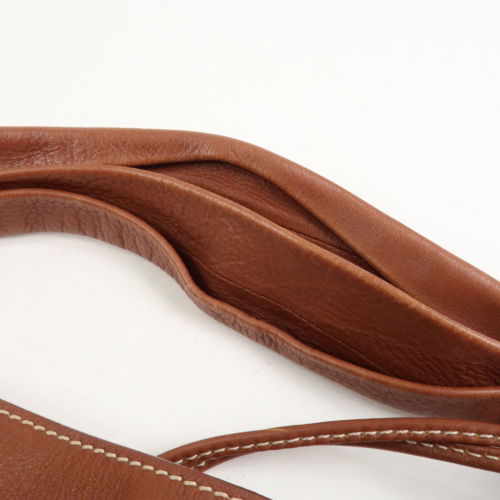 CELINE Logo Leather Bittersweet Shoulder Bag Tote Bag Brown
