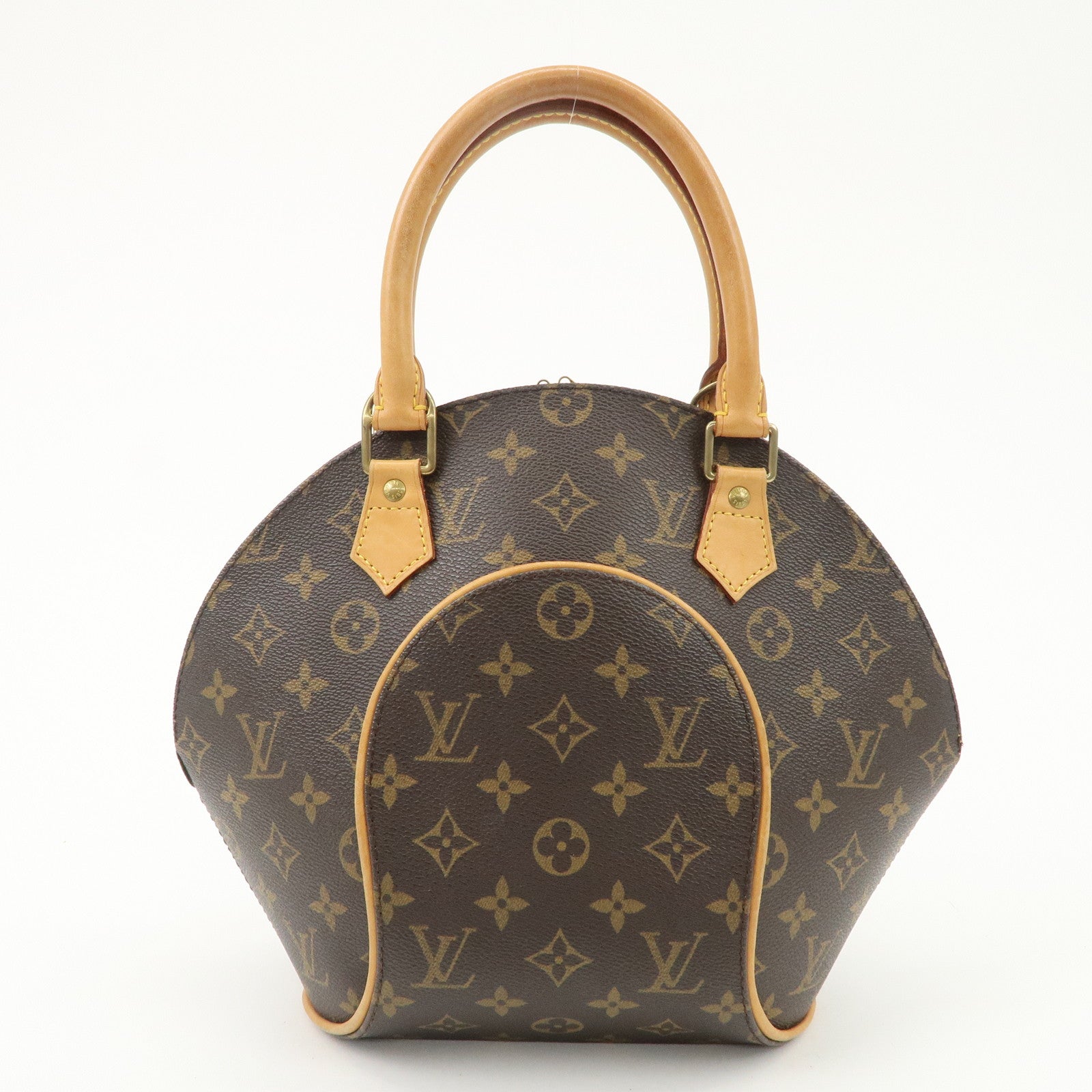 Louis Vuitton Monogram Ellipse PM Hand Bag Brown M51127 Used