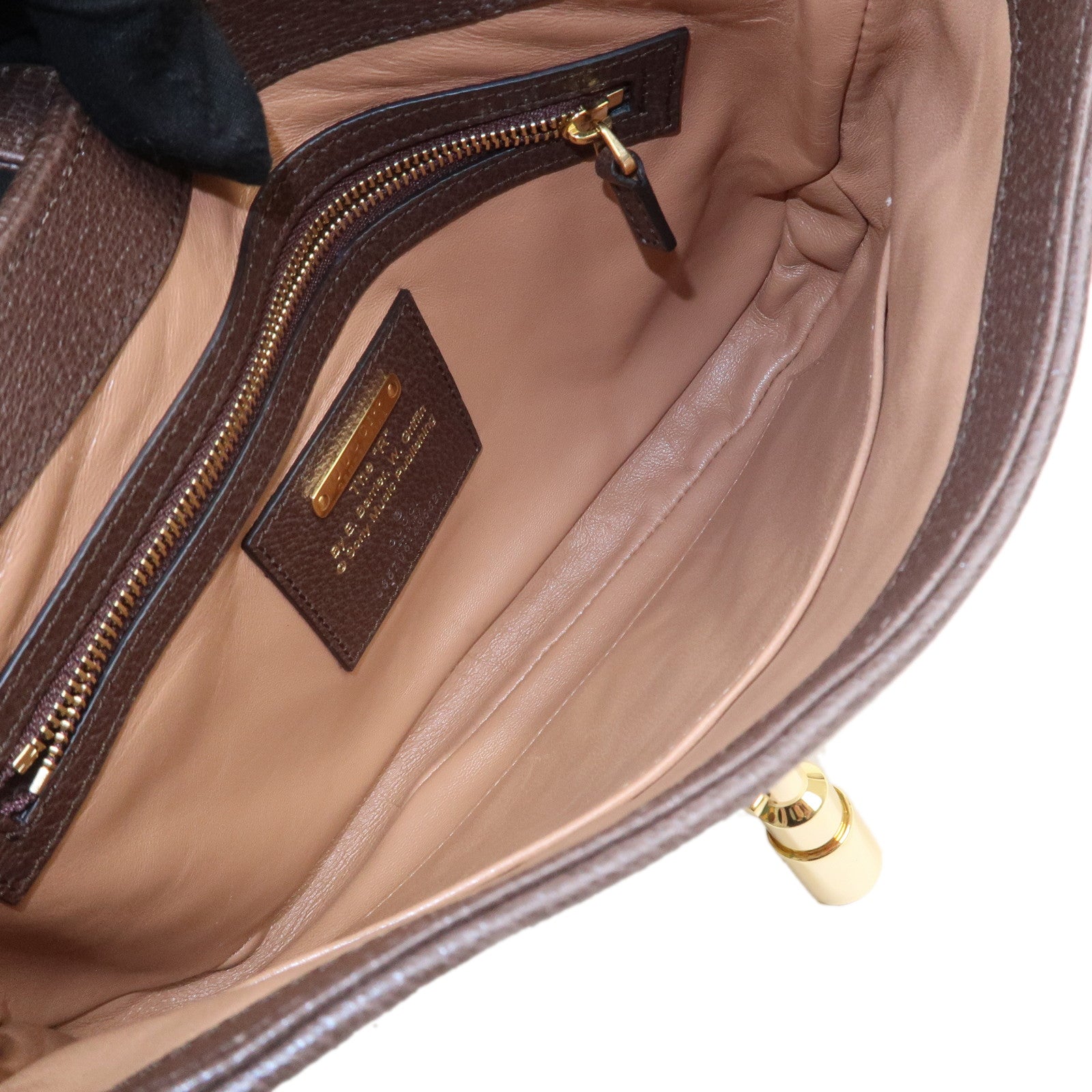 GUCCI New Jackie Canvas Leather Shoulder Bag Brown Natural 636706