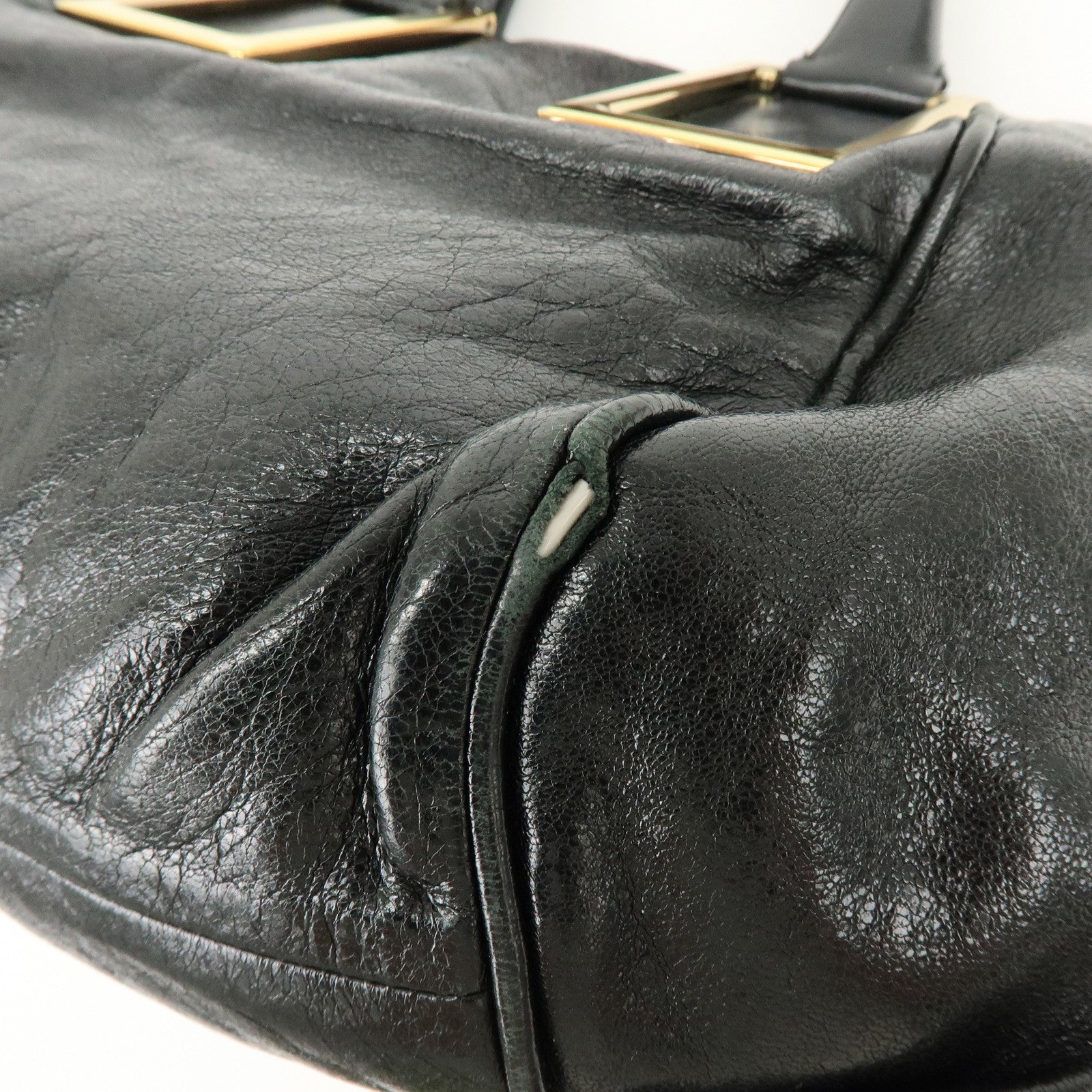 Chloe Ethel Leather 2Way Shoulder Bag Hand Bag Crossbody Bag Black
