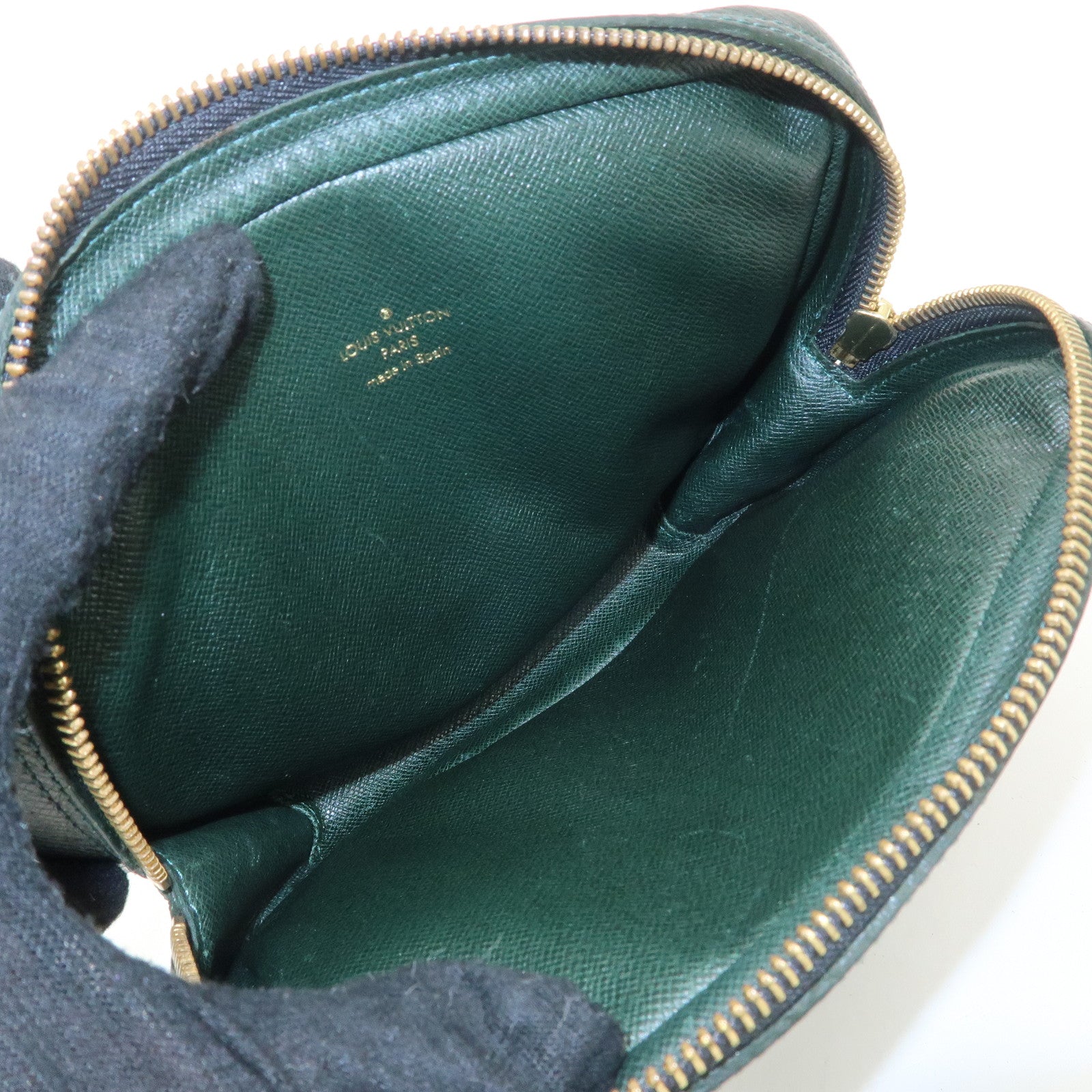 Louis Vuitton Set of 2 Taiga Leather Pouch Epicea M30214 M30304 Used