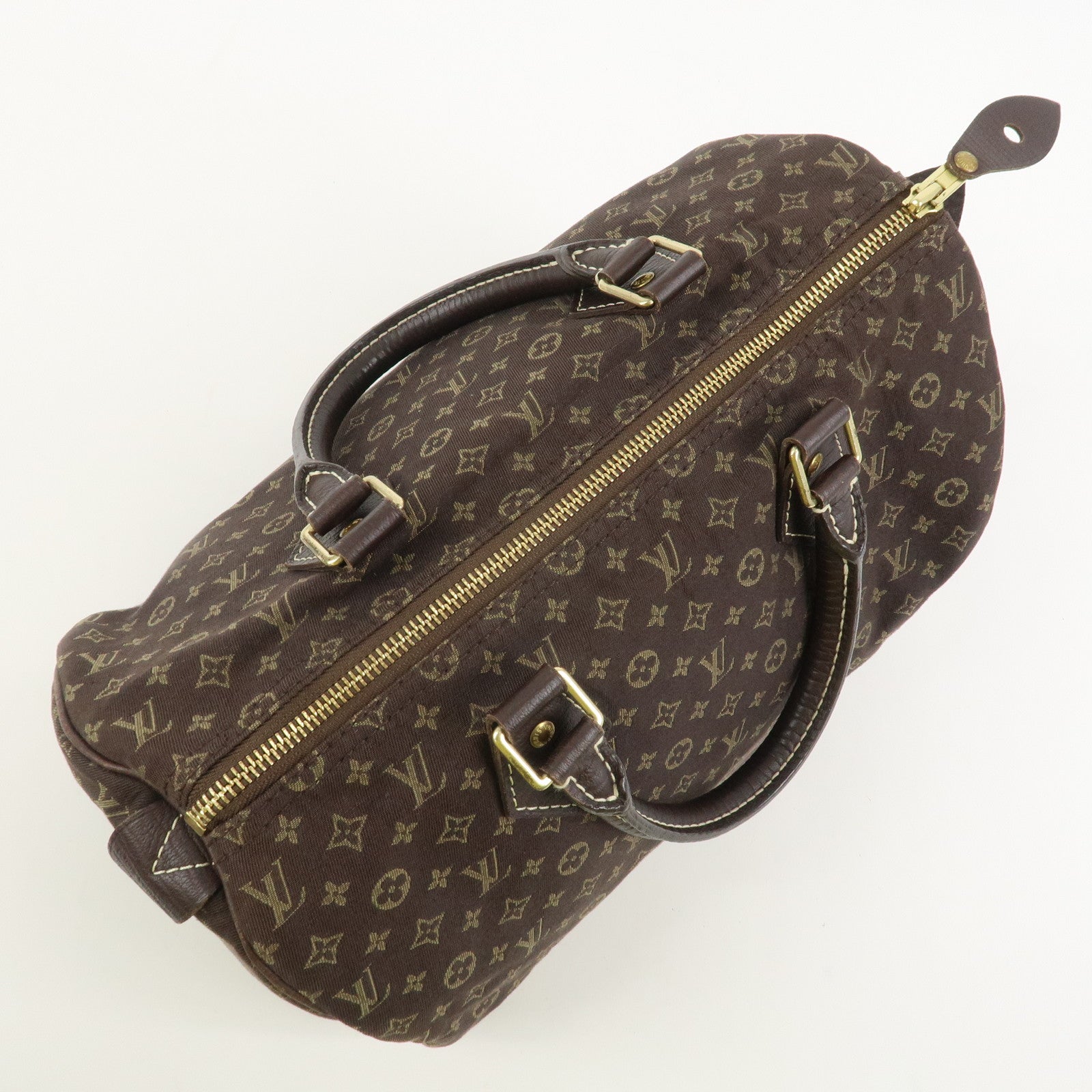 Louis Vuitton Monogram Mini Lin Speedy 30 Boston Bag Ebene M95224