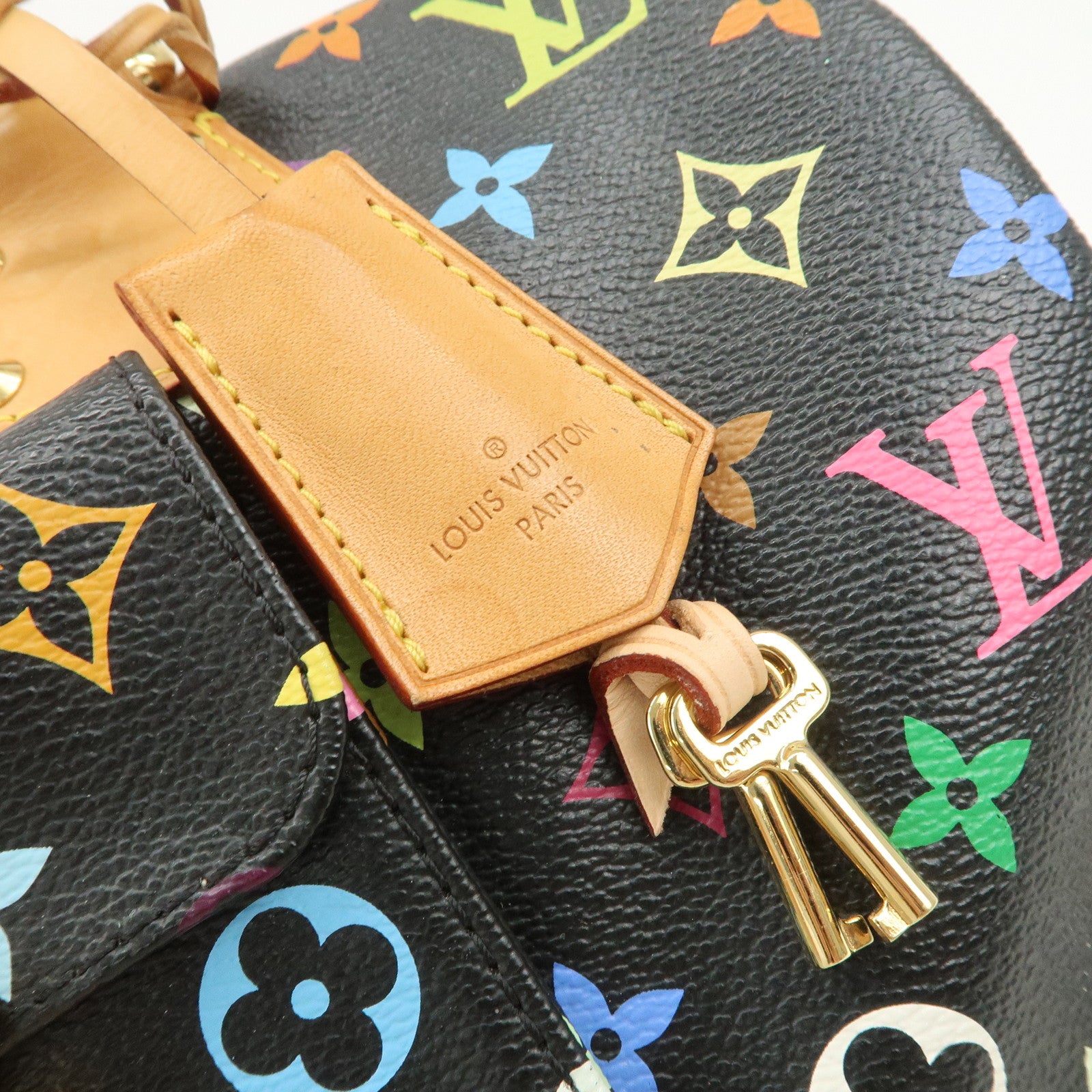 Louis Vuitton Monogram Multicolor Speedy 30 Boston Bag Noir M92642