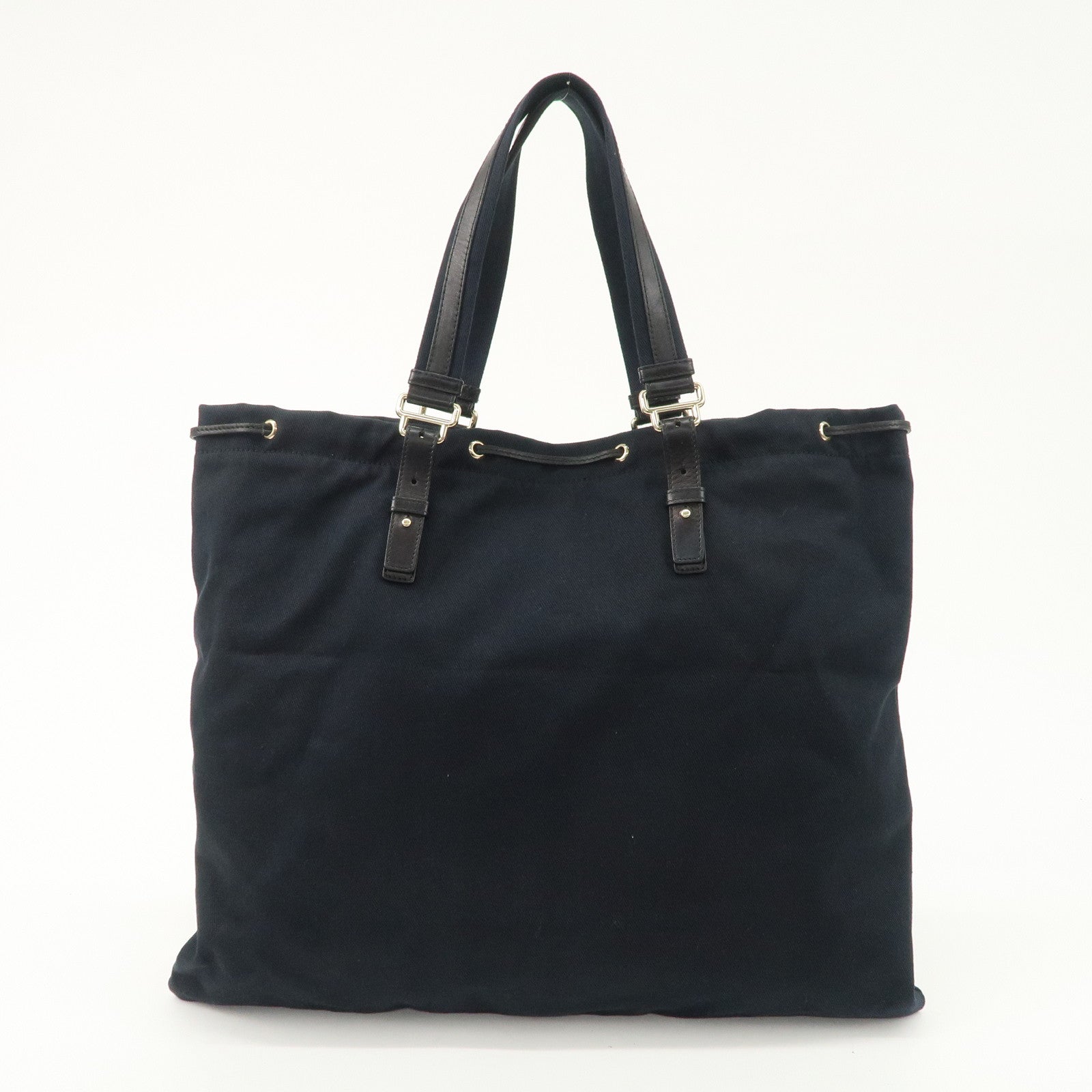 Saint Laurent Kahala Canvas Leather Tote bag Shoulder Bag Black Used